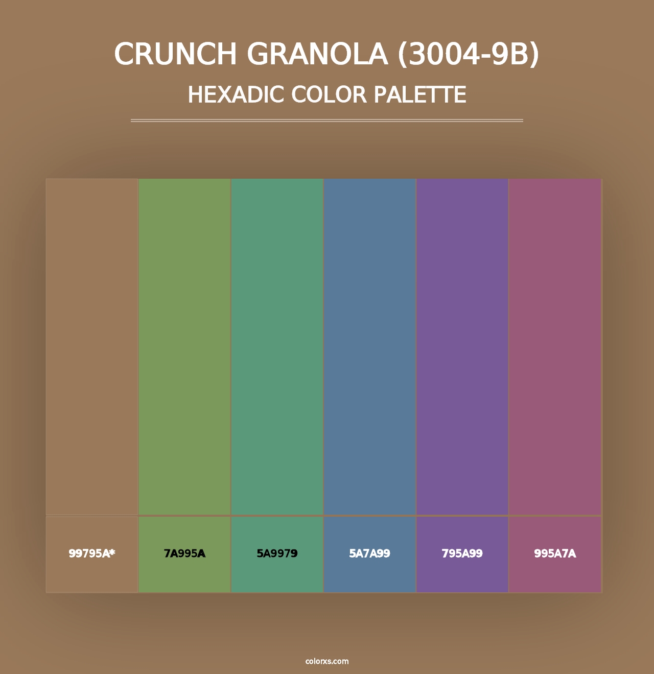 Crunch Granola (3004-9B) - Hexadic Color Palette