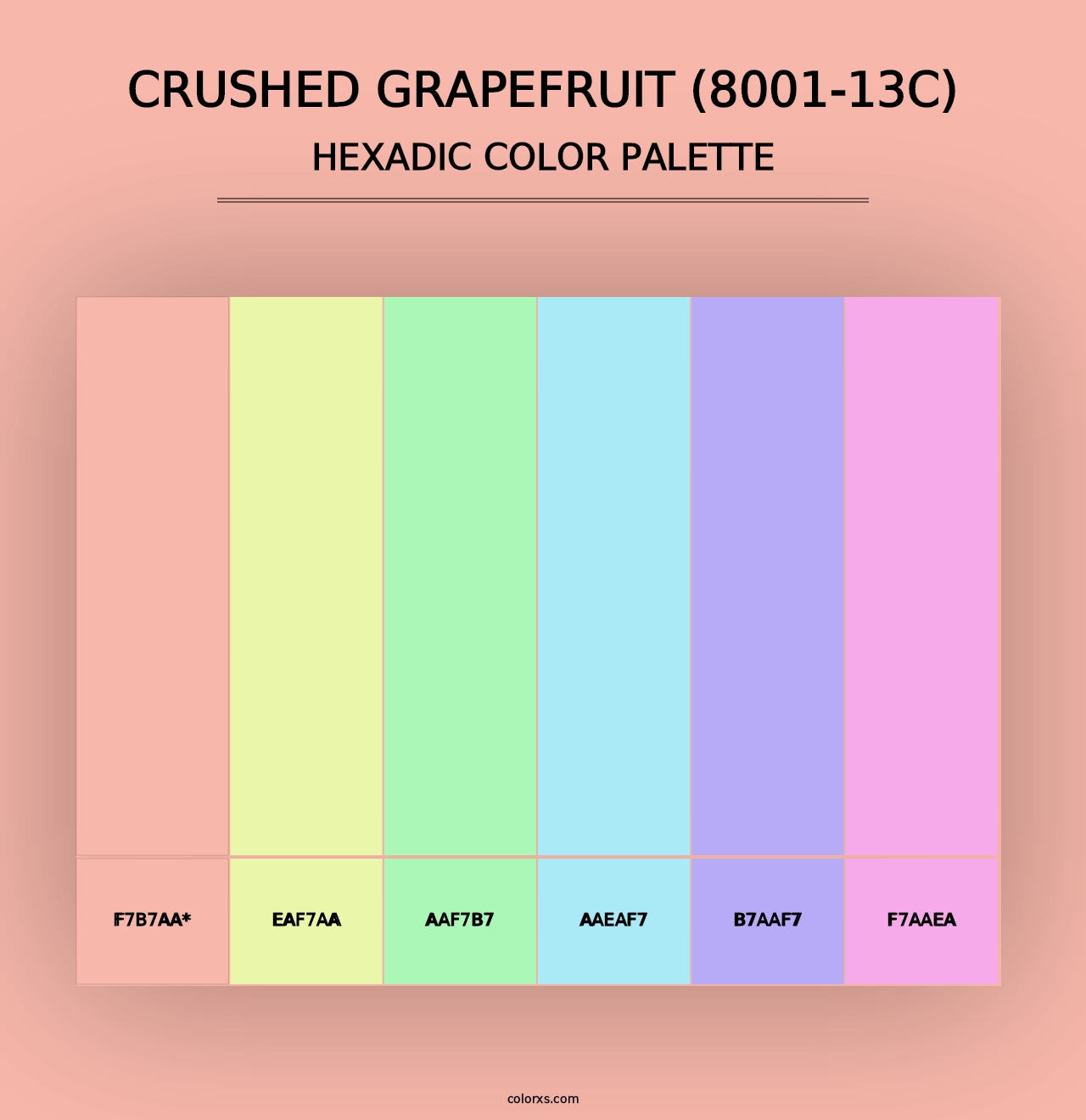 Crushed Grapefruit (8001-13C) - Hexadic Color Palette