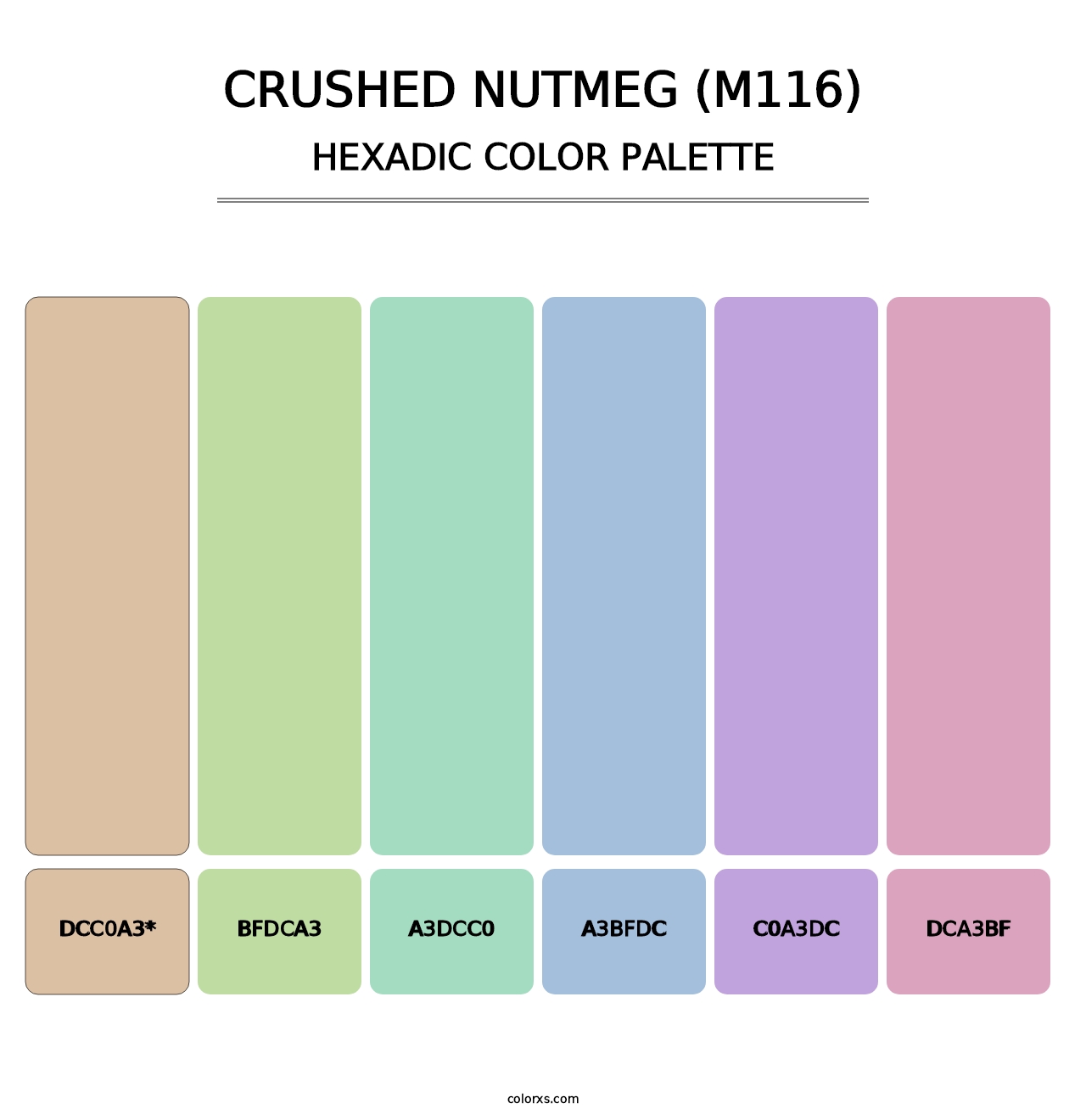 Crushed Nutmeg (M116) - Hexadic Color Palette