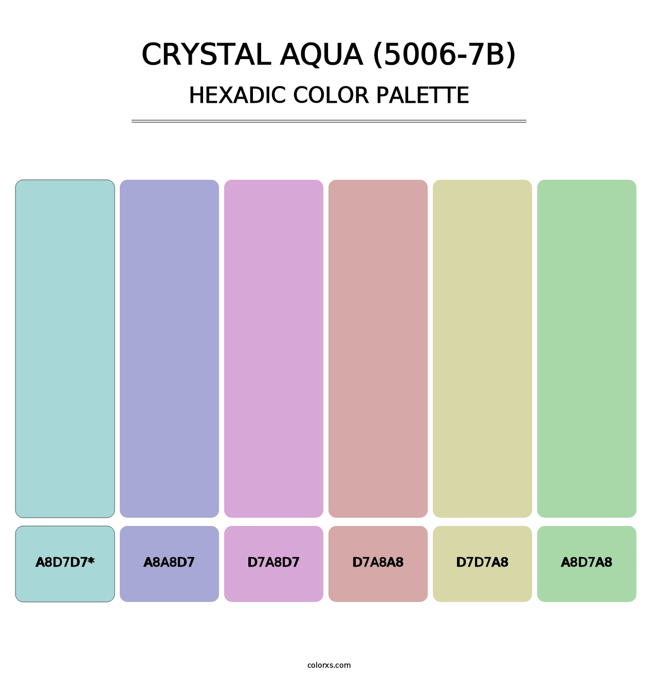 Crystal Aqua (5006-7B) - Hexadic Color Palette