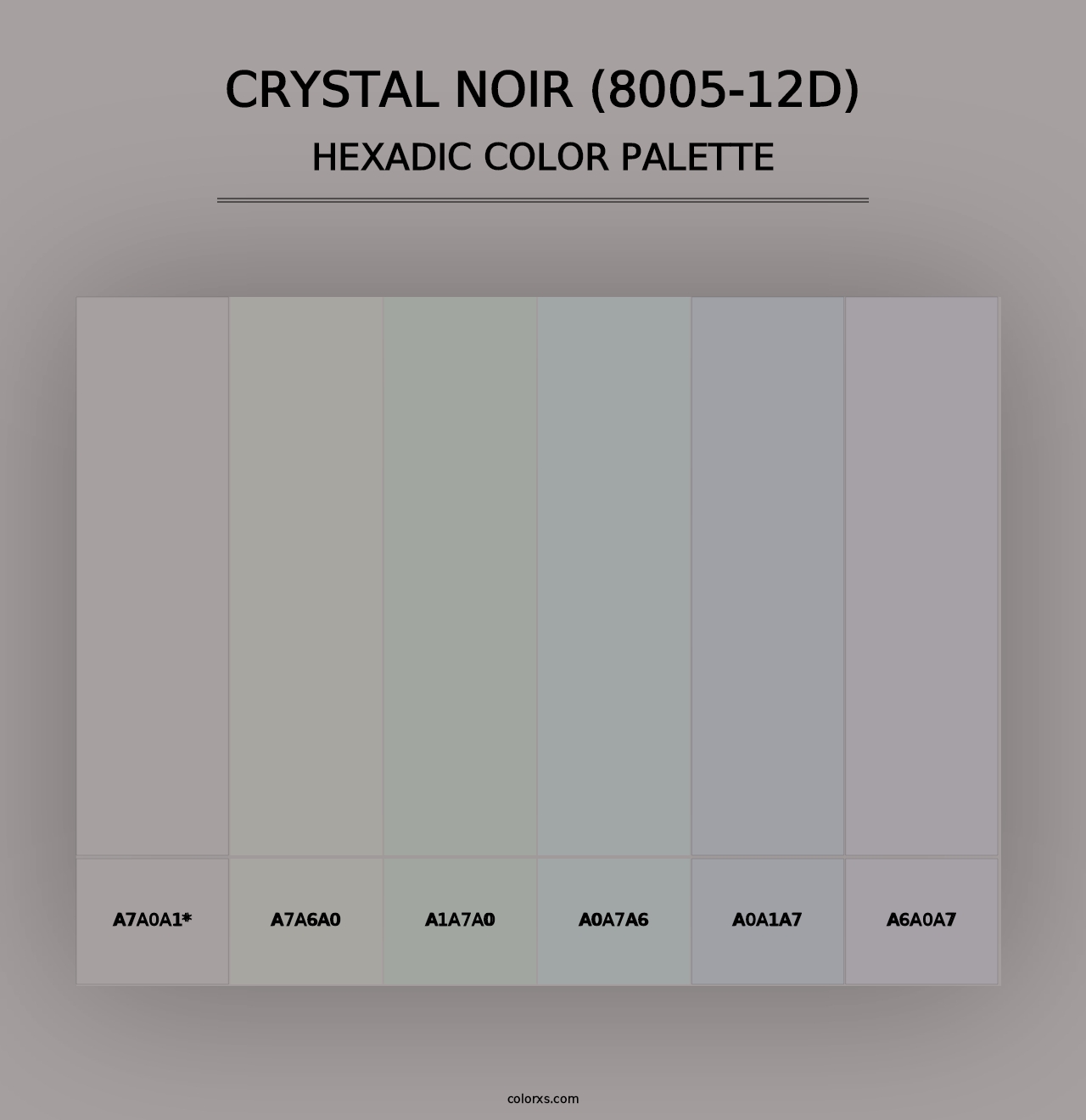 Crystal Noir (8005-12D) - Hexadic Color Palette