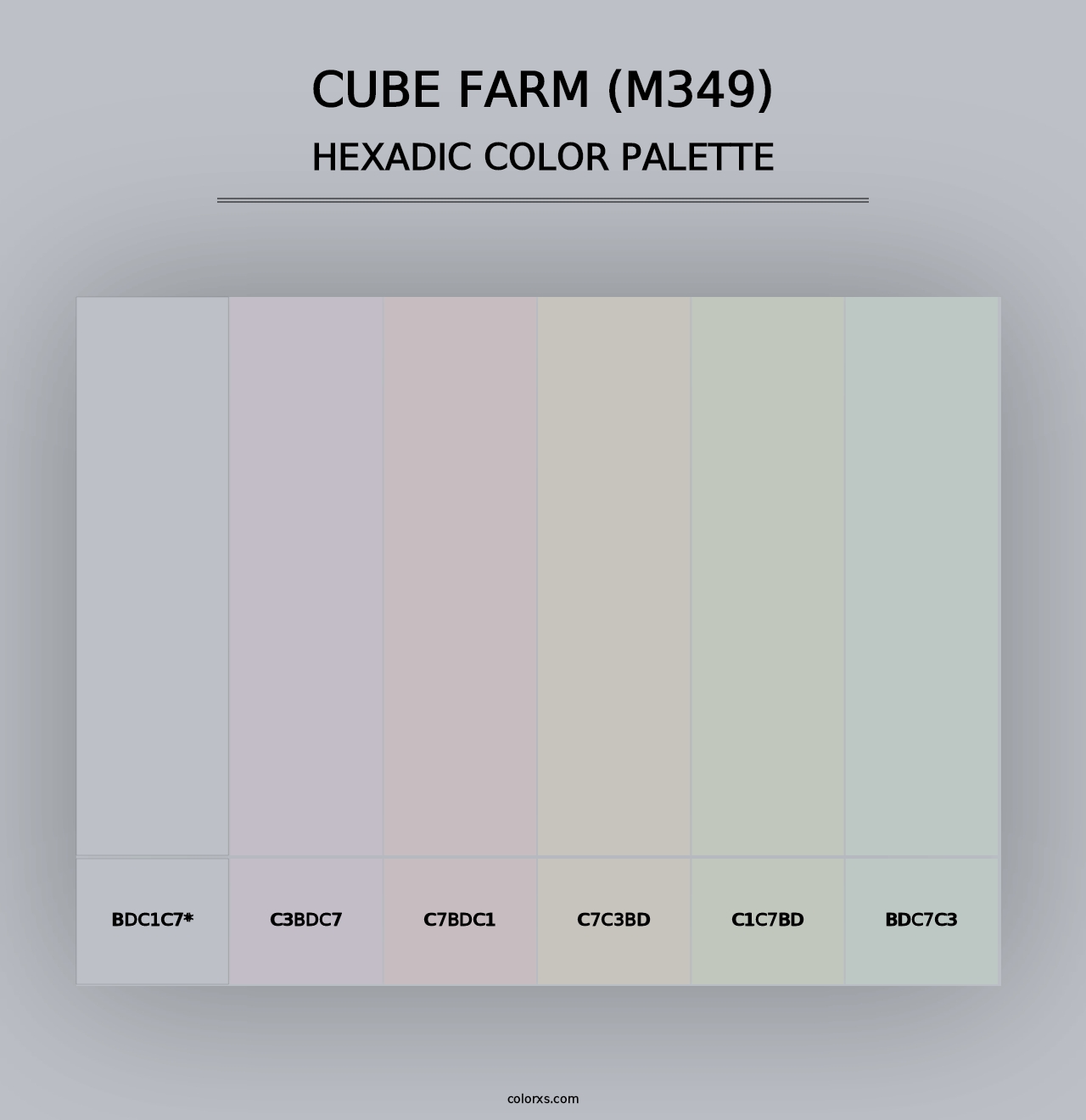 Cube Farm (M349) - Hexadic Color Palette