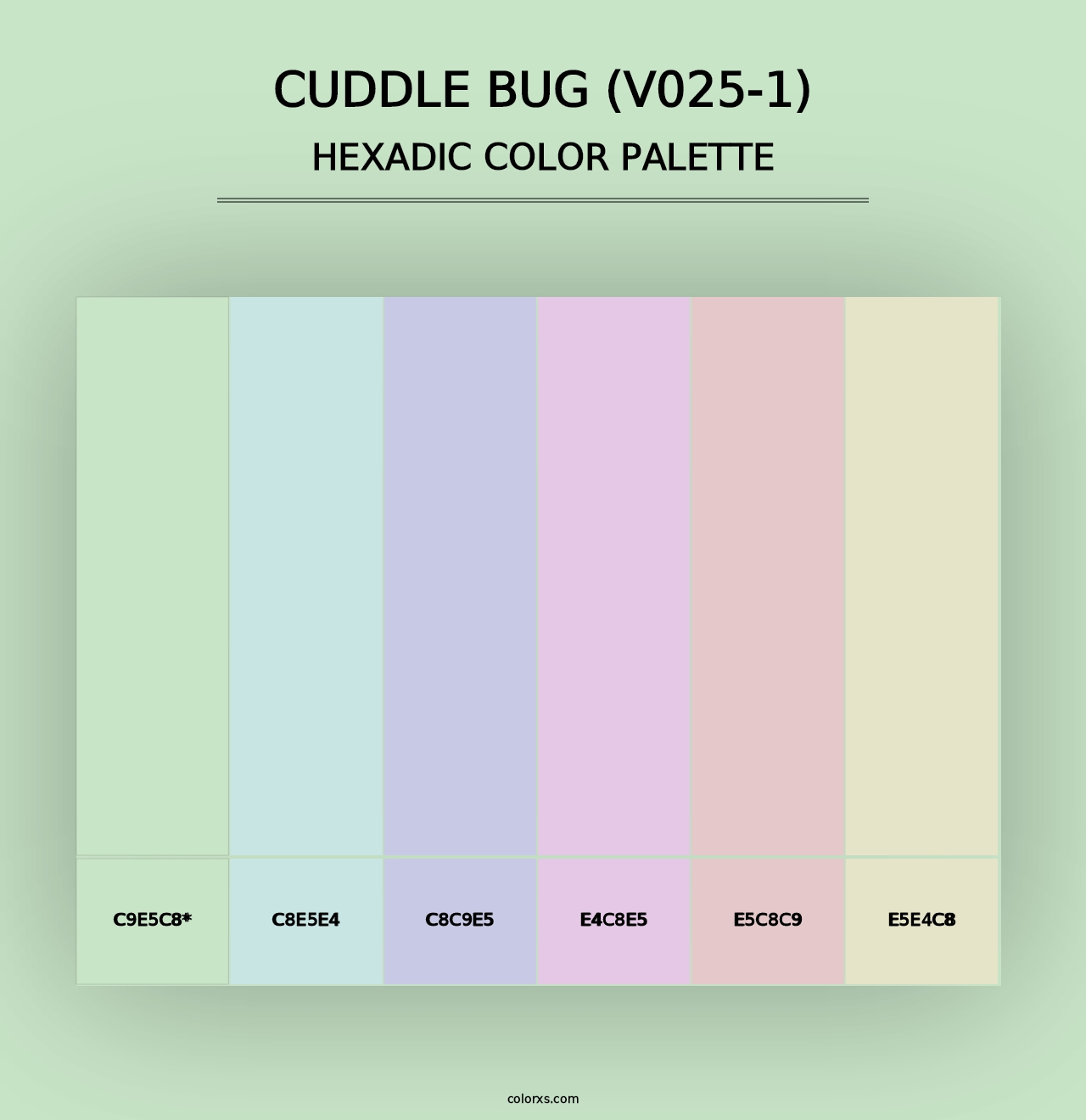 Cuddle Bug (V025-1) - Hexadic Color Palette