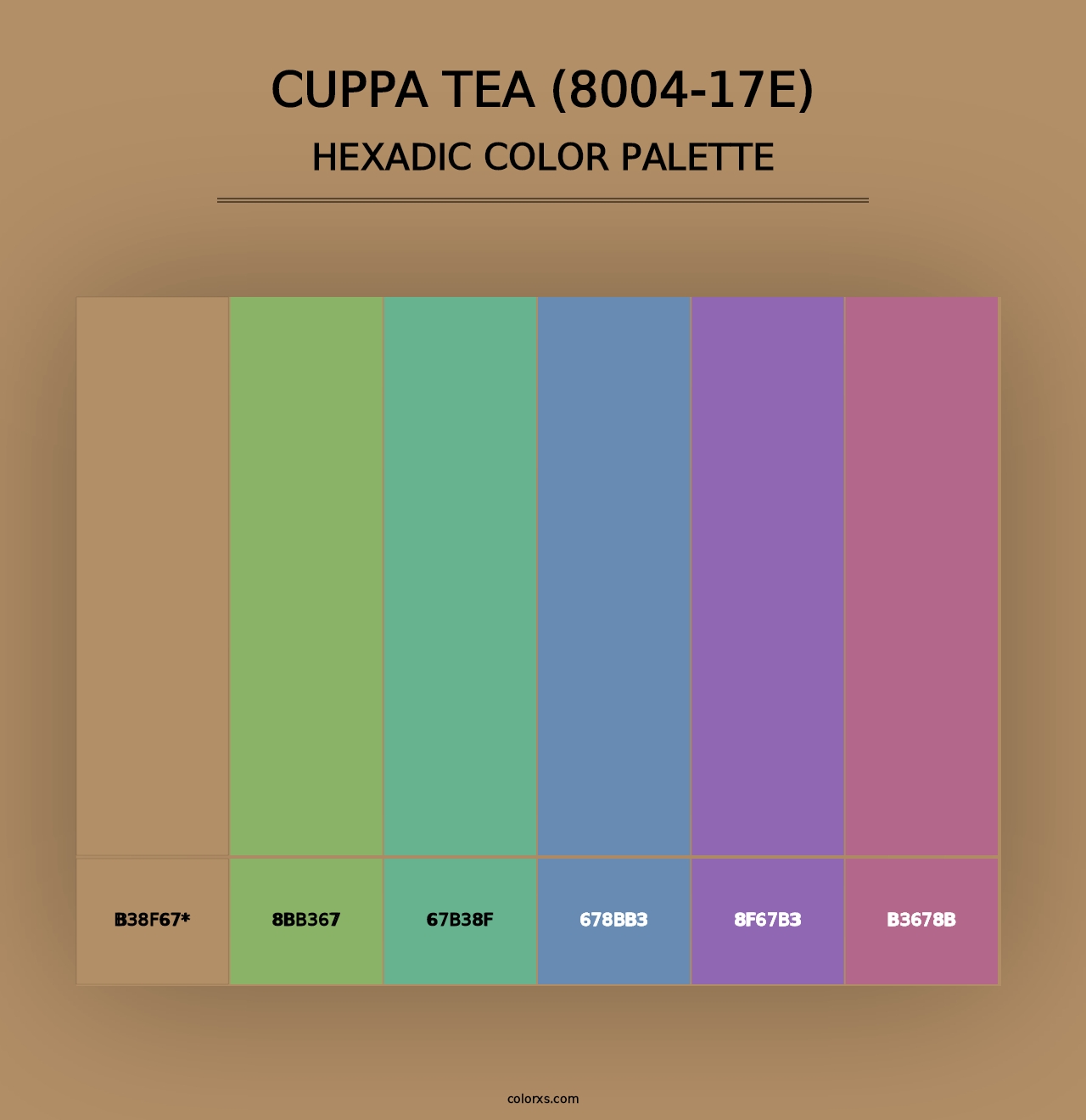 Cuppa Tea (8004-17E) - Hexadic Color Palette