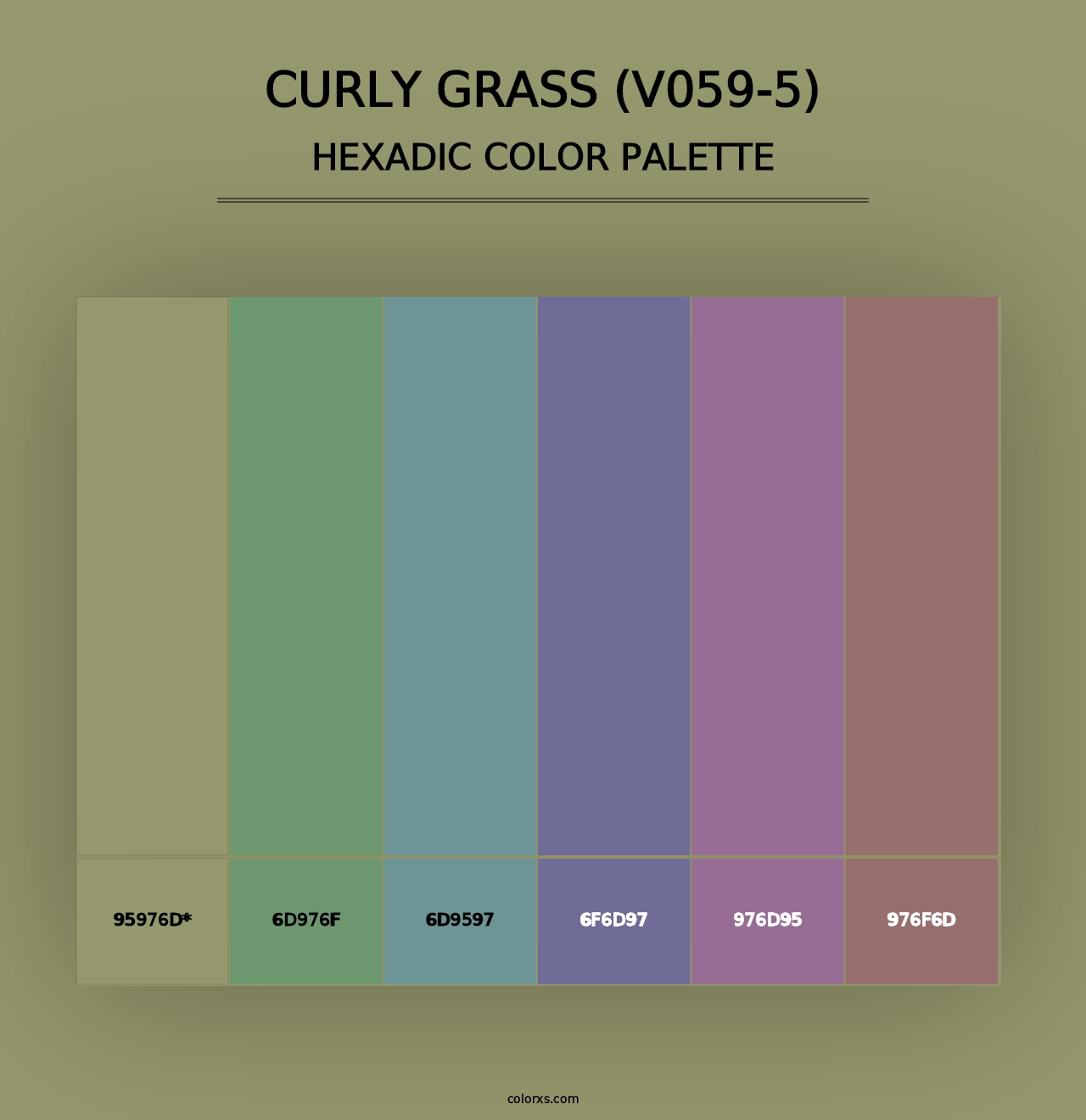 Curly Grass (V059-5) - Hexadic Color Palette