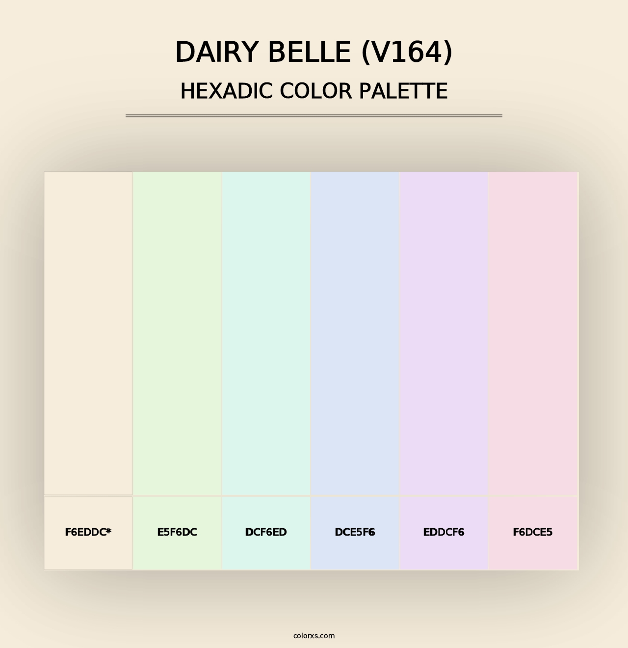 Dairy Belle (V164) - Hexadic Color Palette