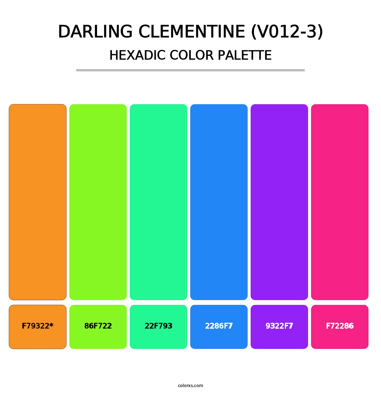 Darling Clementine (V012-3) - Hexadic Color Palette