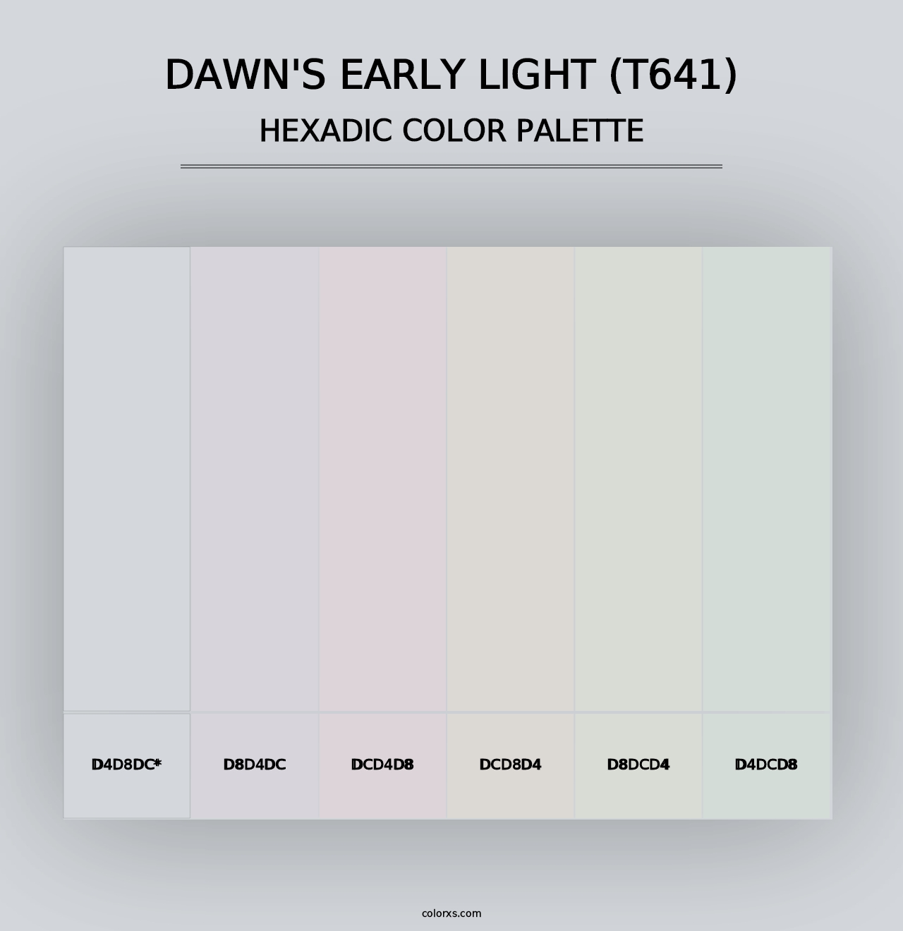 Dawn's Early Light (T641) - Hexadic Color Palette