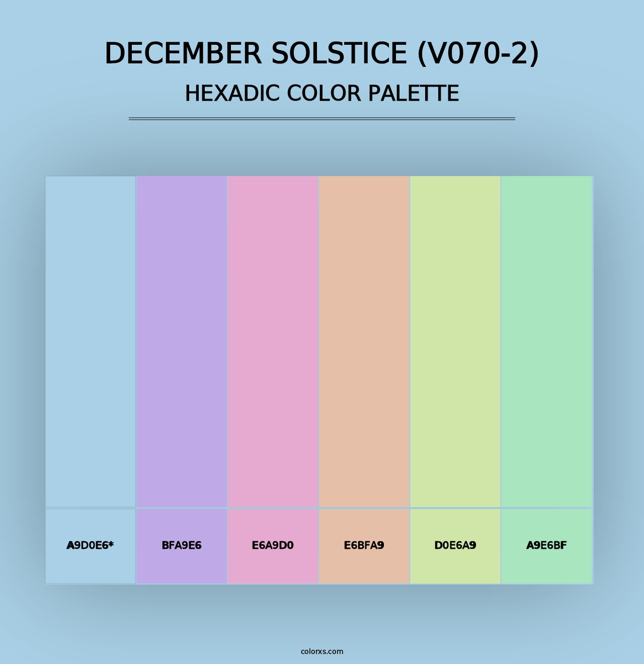 December Solstice (V070-2) - Hexadic Color Palette