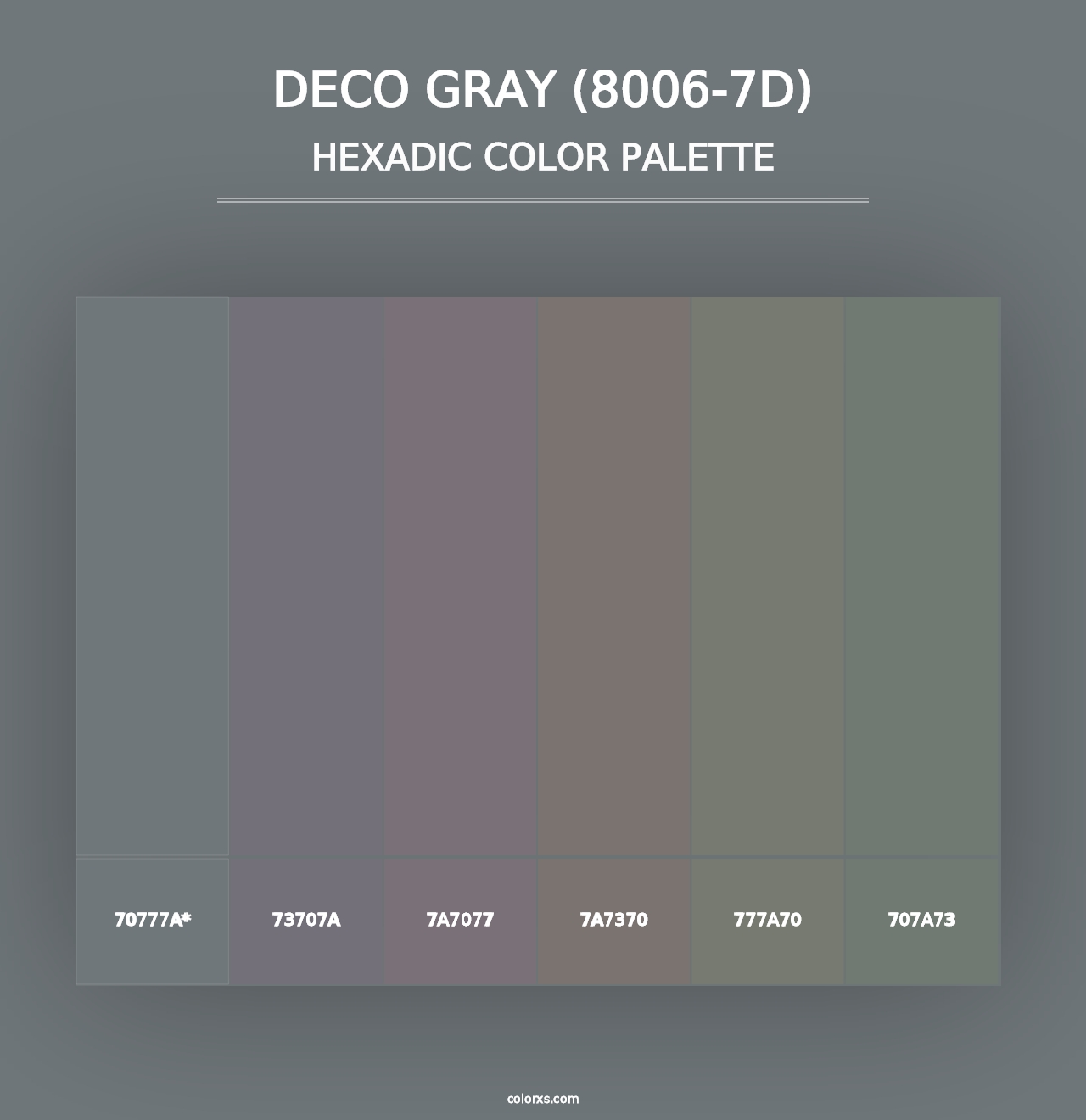 Deco Gray (8006-7D) - Hexadic Color Palette