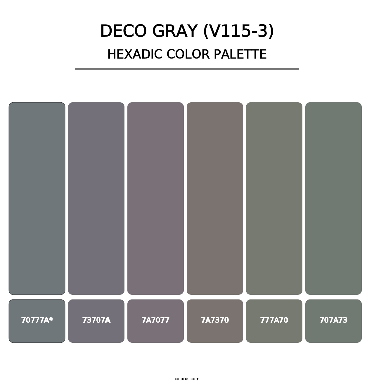 Deco Gray (V115-3) - Hexadic Color Palette