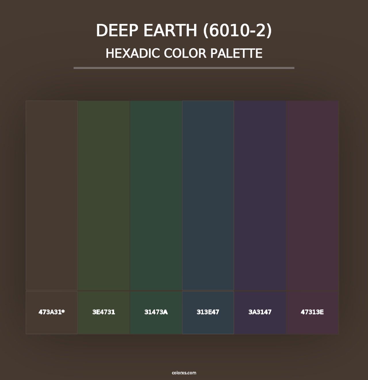 Deep Earth (6010-2) - Hexadic Color Palette