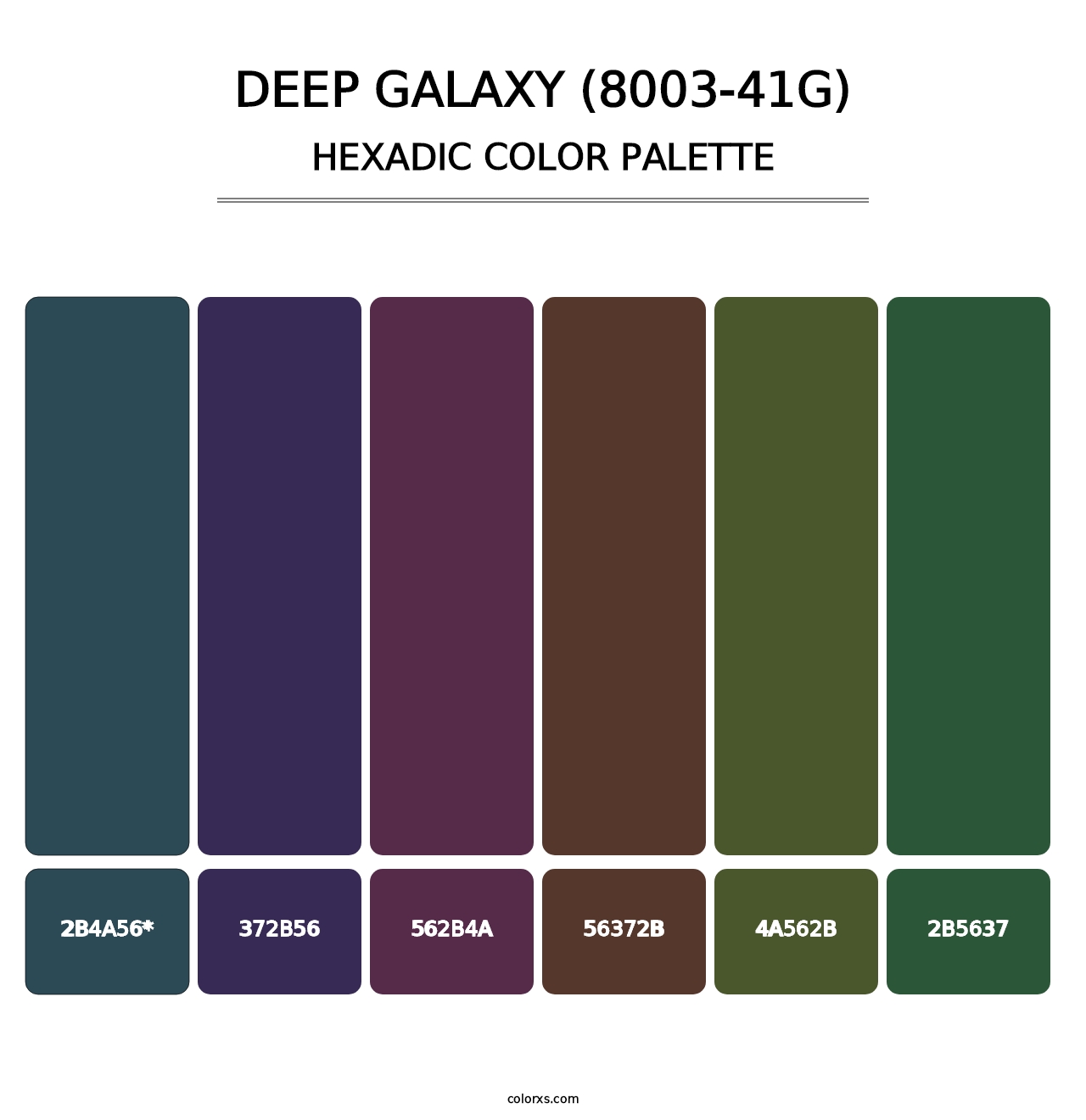 Deep Galaxy (8003-41G) - Hexadic Color Palette