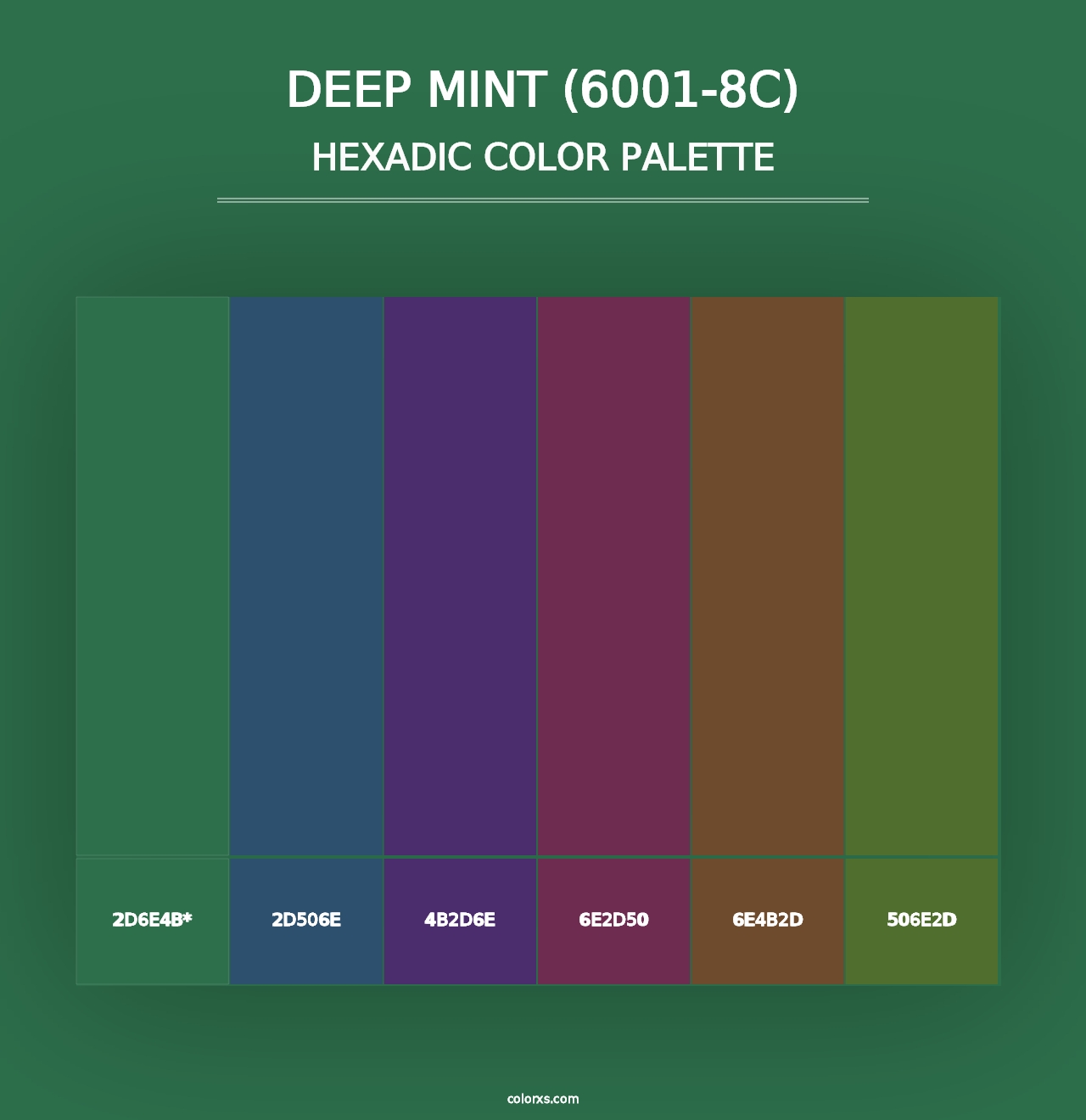 Deep Mint (6001-8C) - Hexadic Color Palette