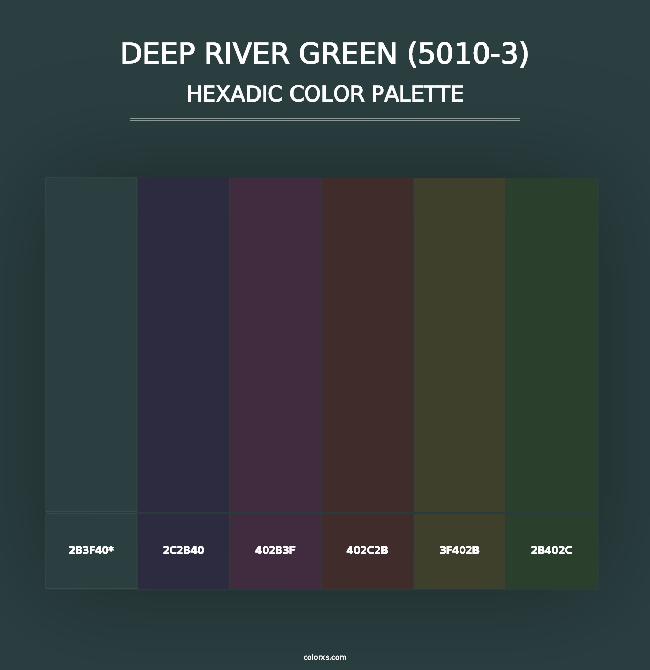 Deep River Green (5010-3) - Hexadic Color Palette