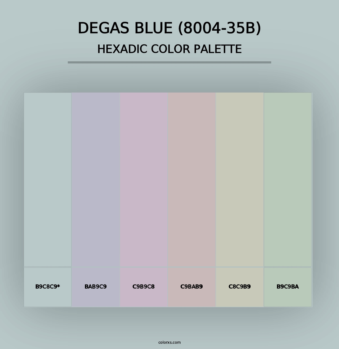 Degas Blue (8004-35B) - Hexadic Color Palette