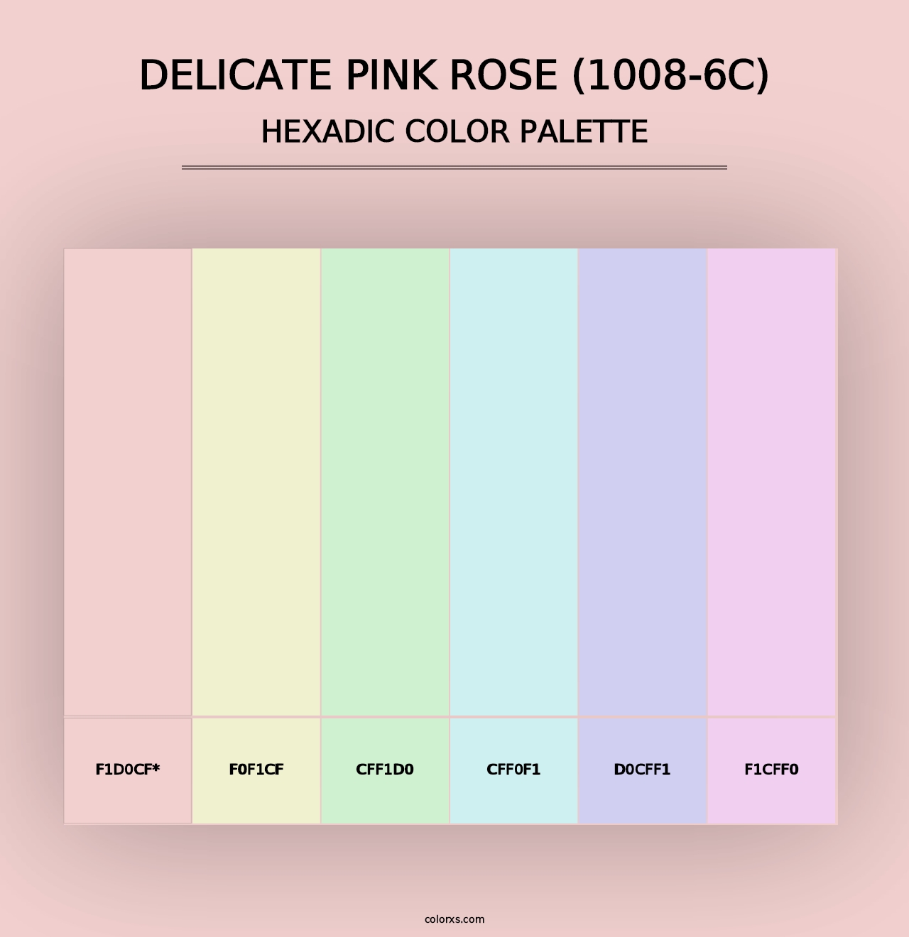 Delicate Pink Rose (1008-6C) - Hexadic Color Palette