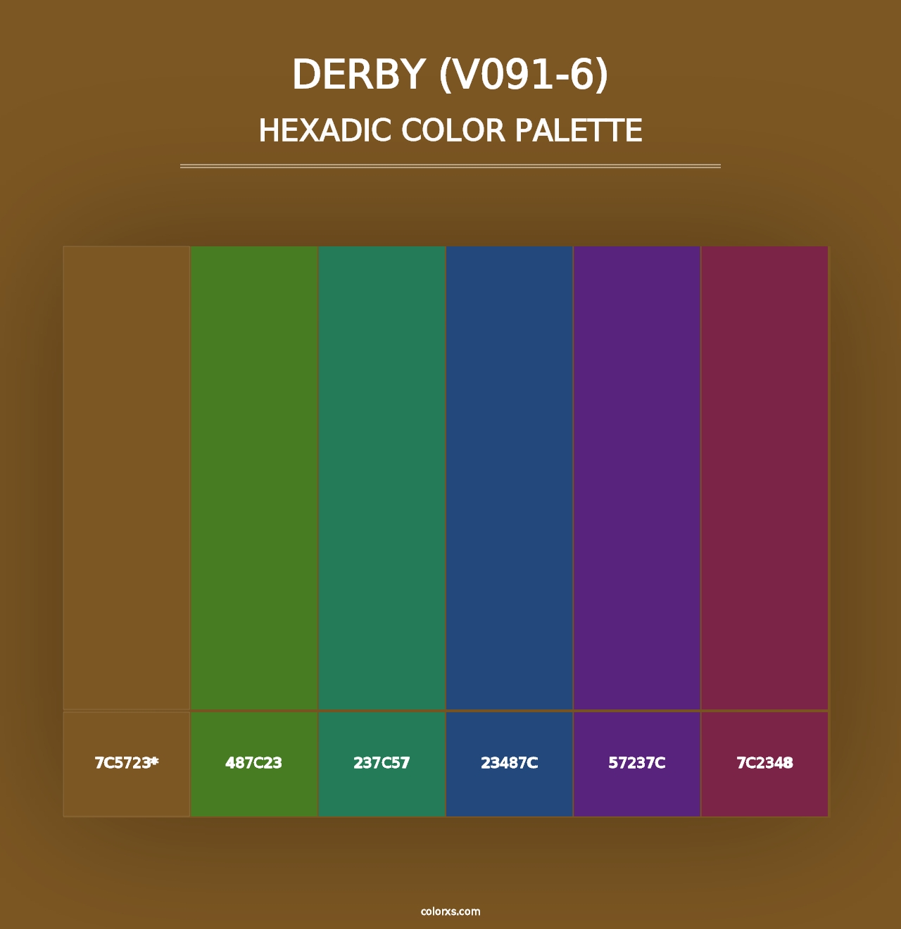 Derby (V091-6) - Hexadic Color Palette