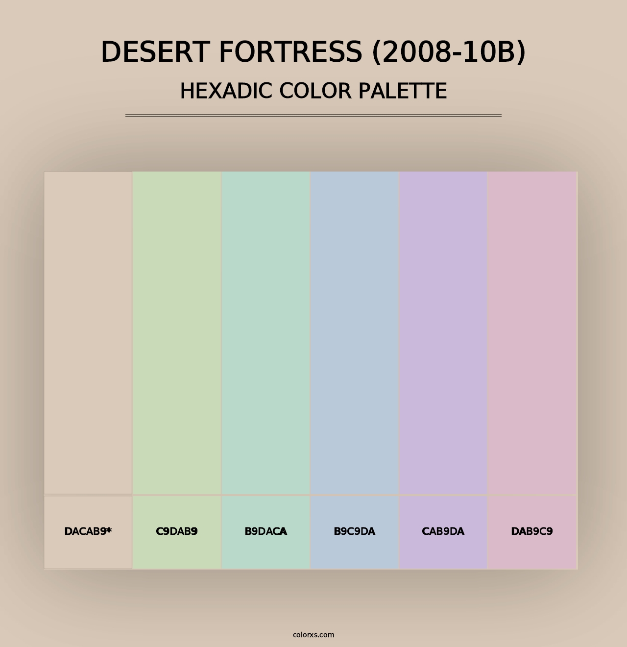 Desert Fortress (2008-10B) - Hexadic Color Palette