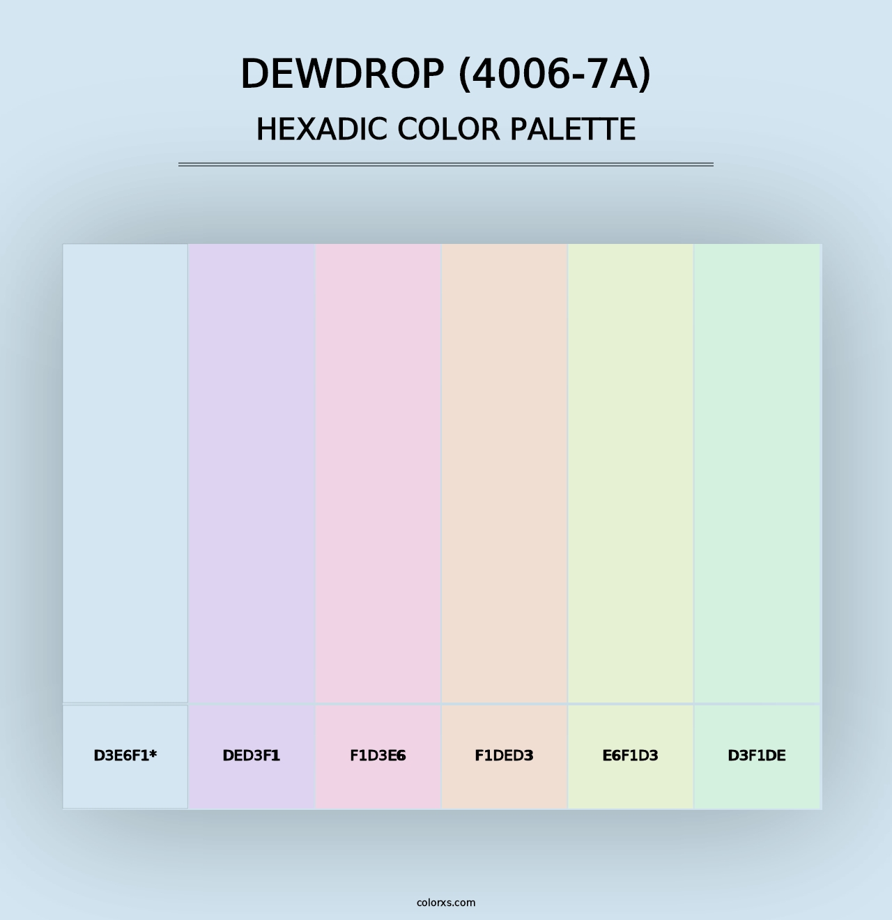 Dewdrop (4006-7A) - Hexadic Color Palette