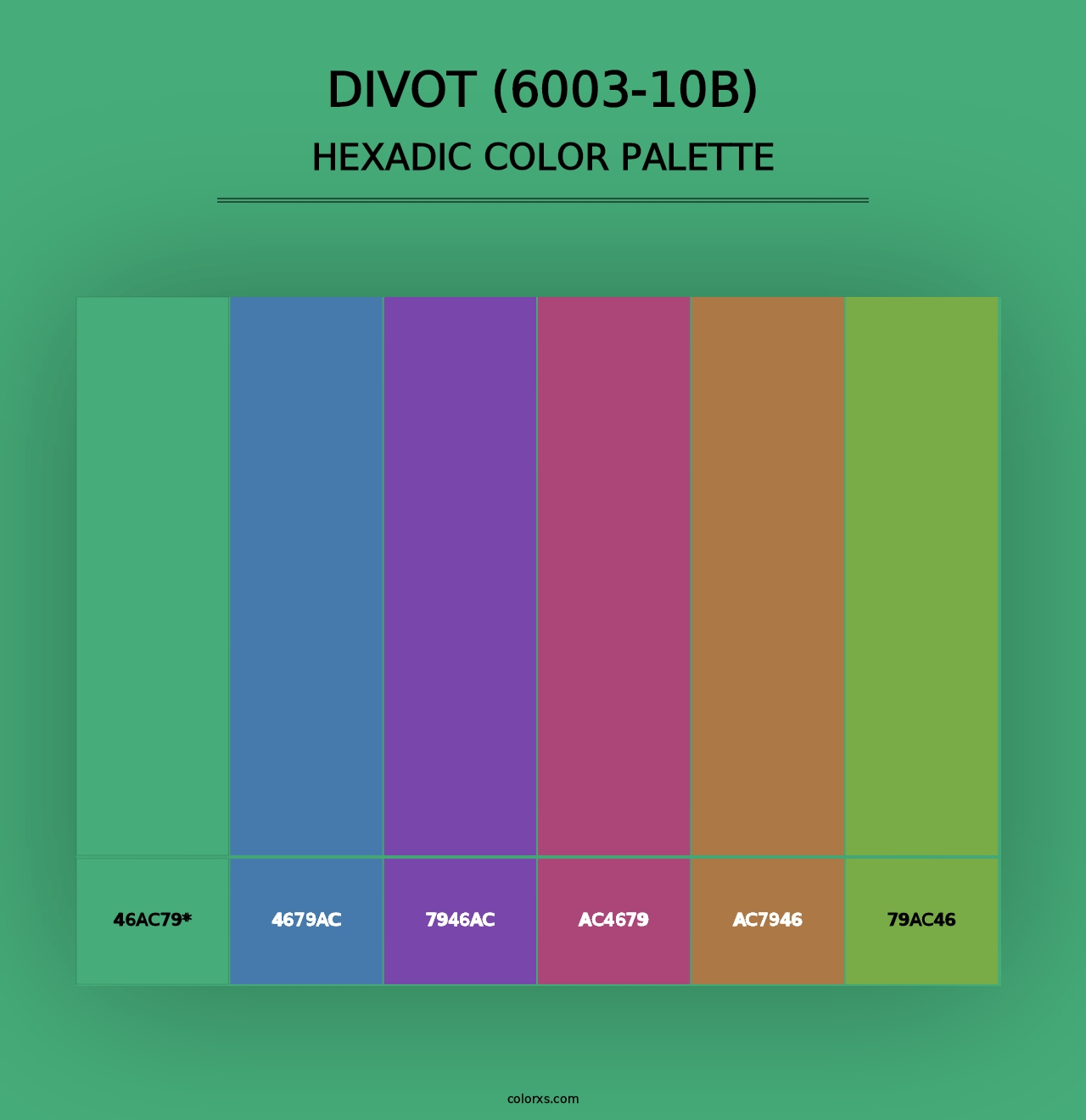 Divot (6003-10B) - Hexadic Color Palette