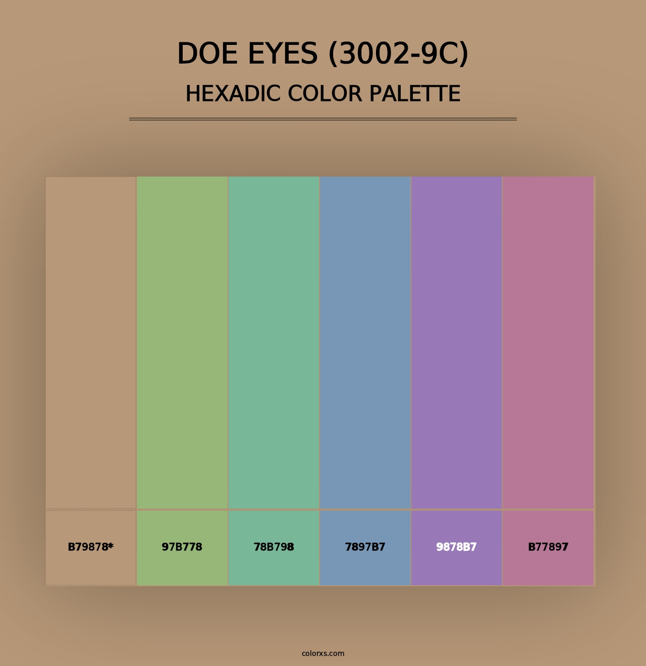 Doe Eyes (3002-9C) - Hexadic Color Palette