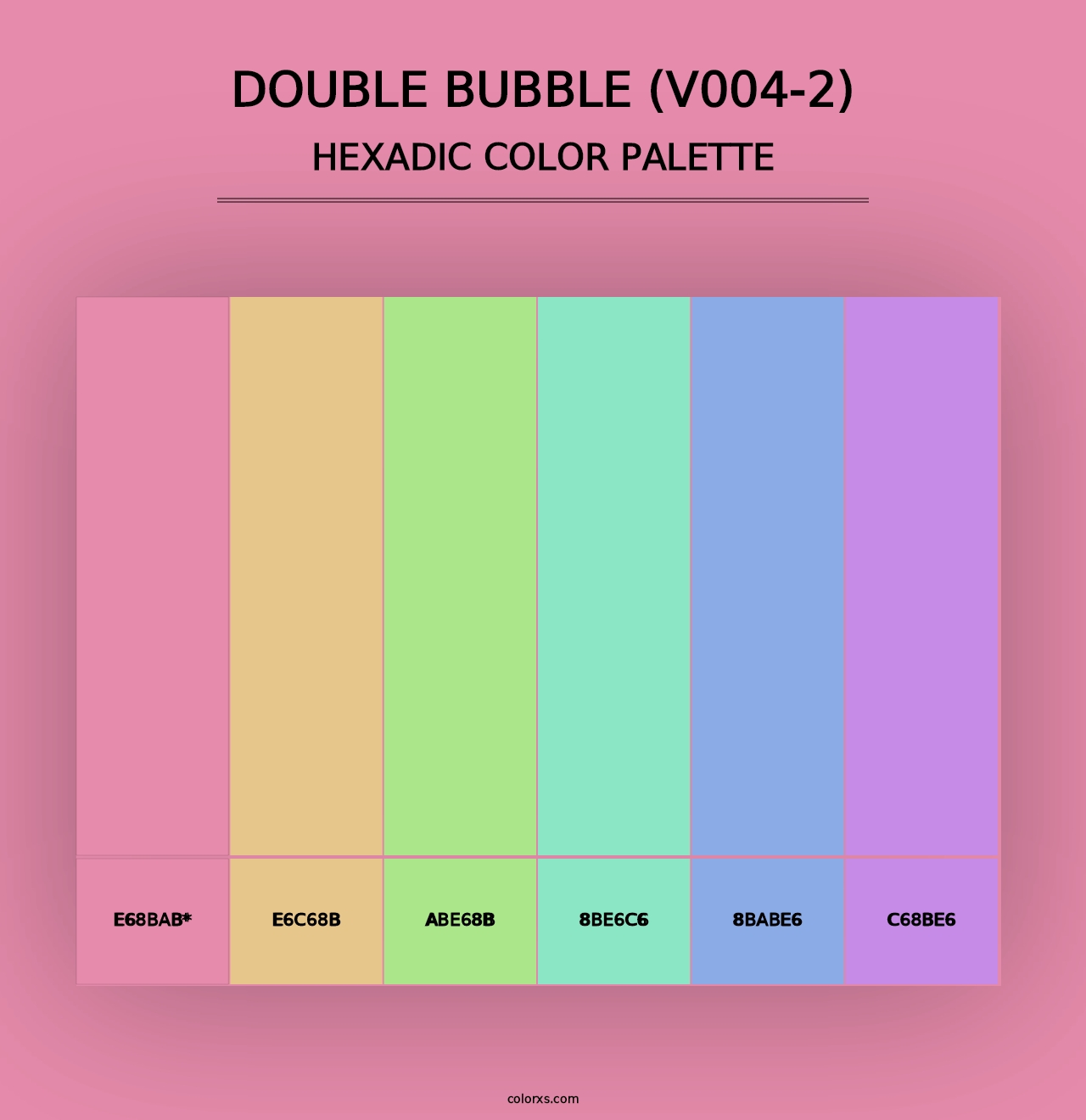 Double Bubble (V004-2) - Hexadic Color Palette