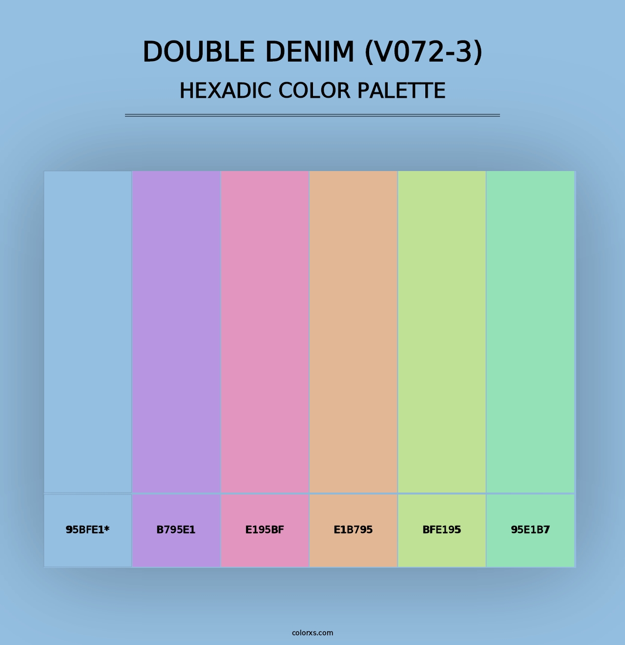 Double Denim (V072-3) - Hexadic Color Palette