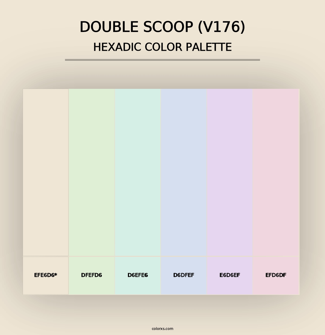 Double Scoop (V176) - Hexadic Color Palette