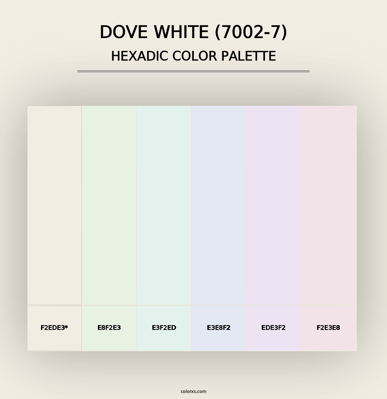 Dove White (7002-7) - Hexadic Color Palette