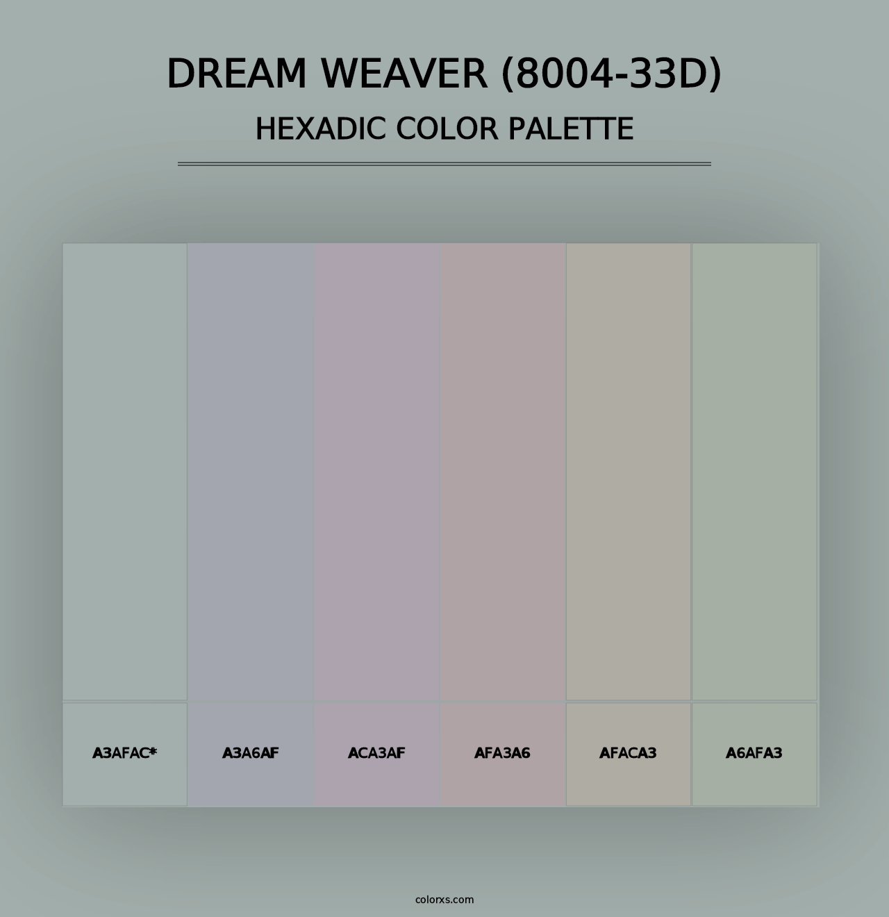 Dream Weaver (8004-33D) - Hexadic Color Palette