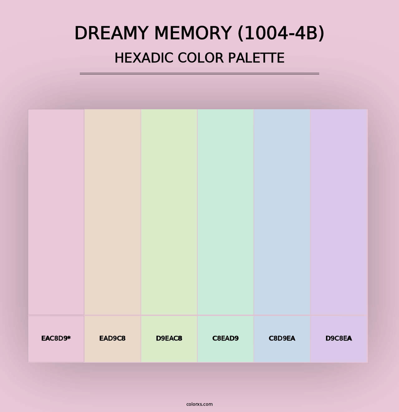 Dreamy Memory (1004-4B) - Hexadic Color Palette