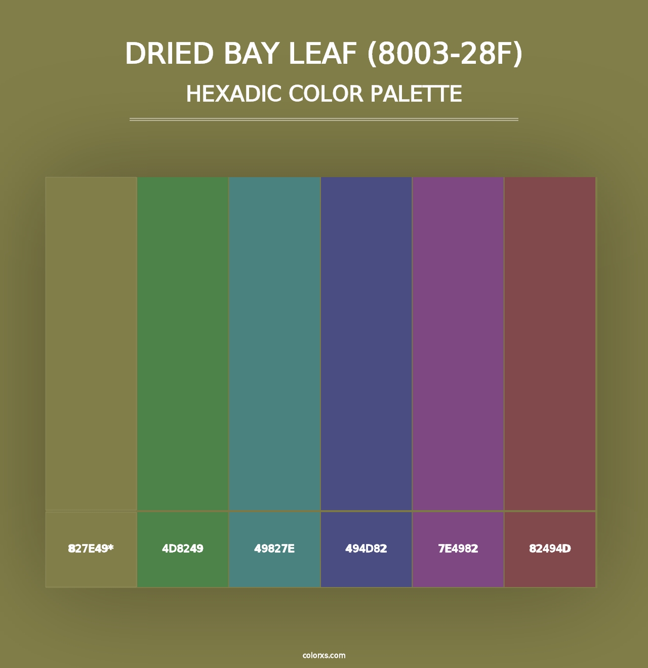 Dried Bay Leaf (8003-28F) - Hexadic Color Palette