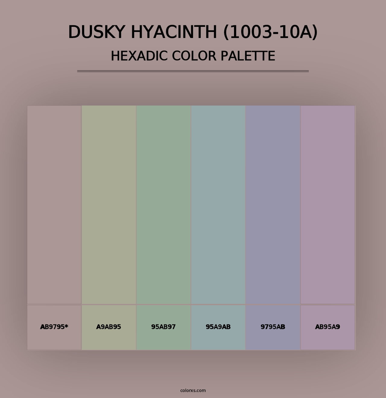 Dusky Hyacinth (1003-10A) - Hexadic Color Palette