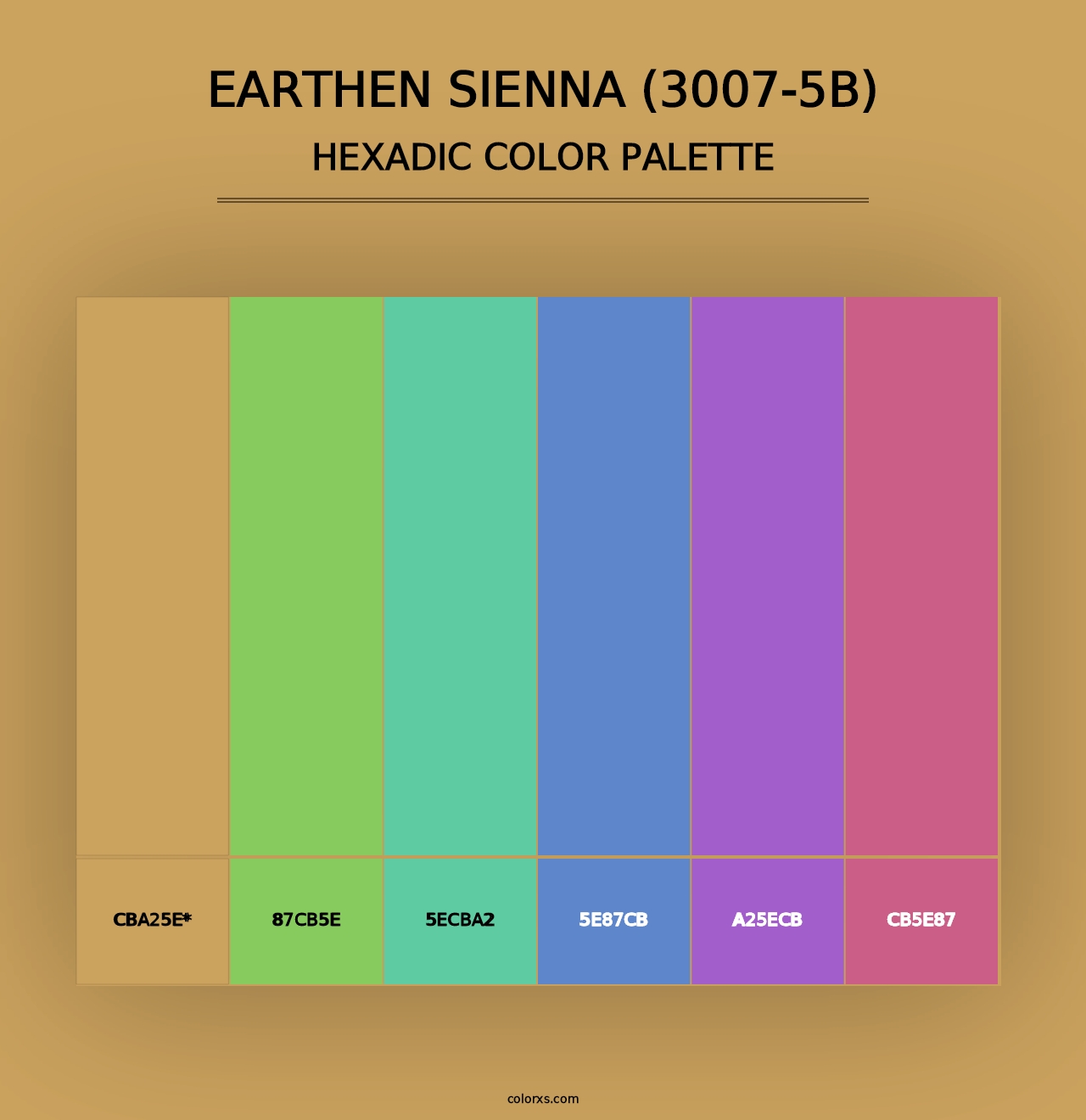 Earthen Sienna (3007-5B) - Hexadic Color Palette