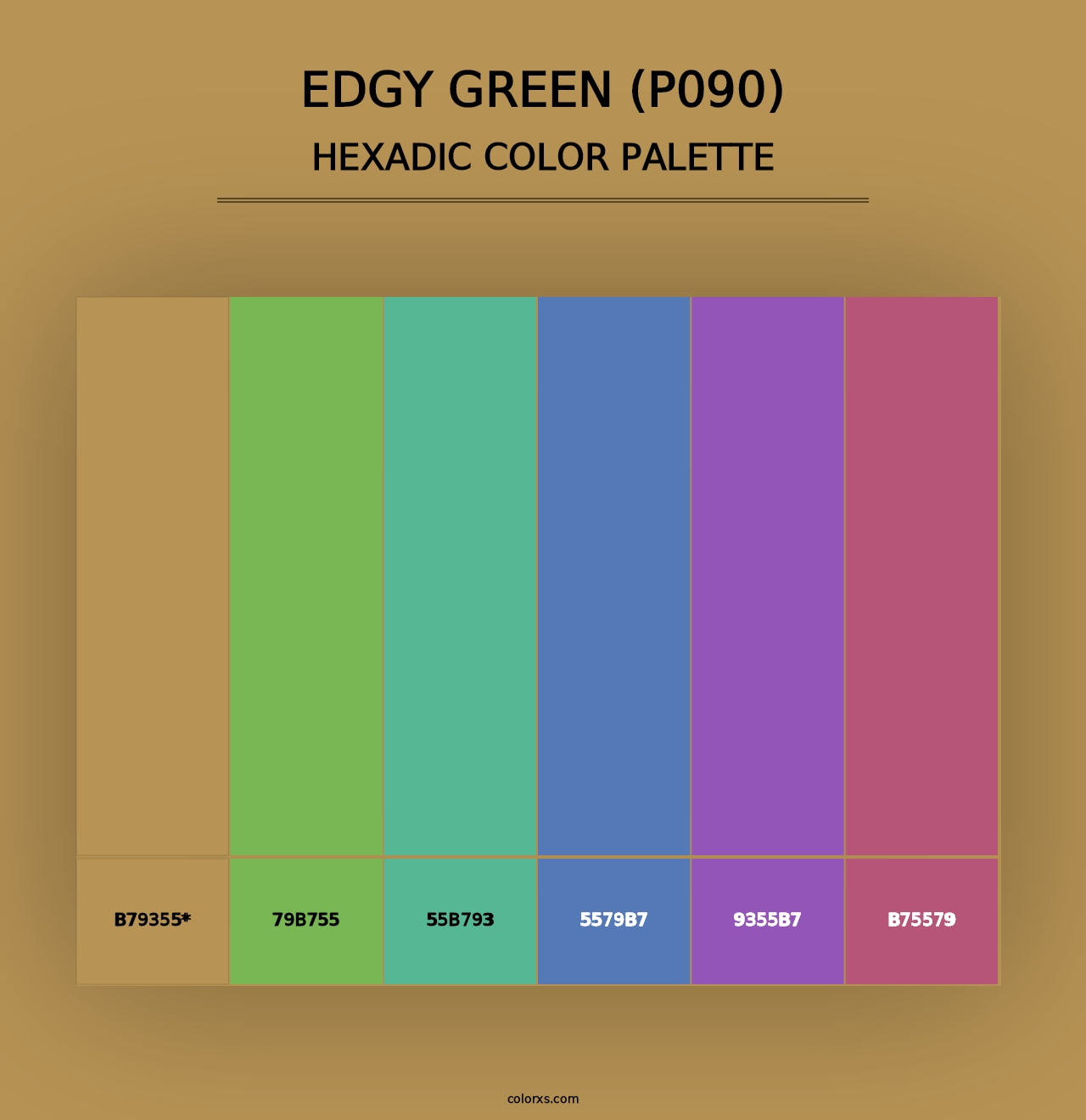 Edgy Green (P090) - Hexadic Color Palette