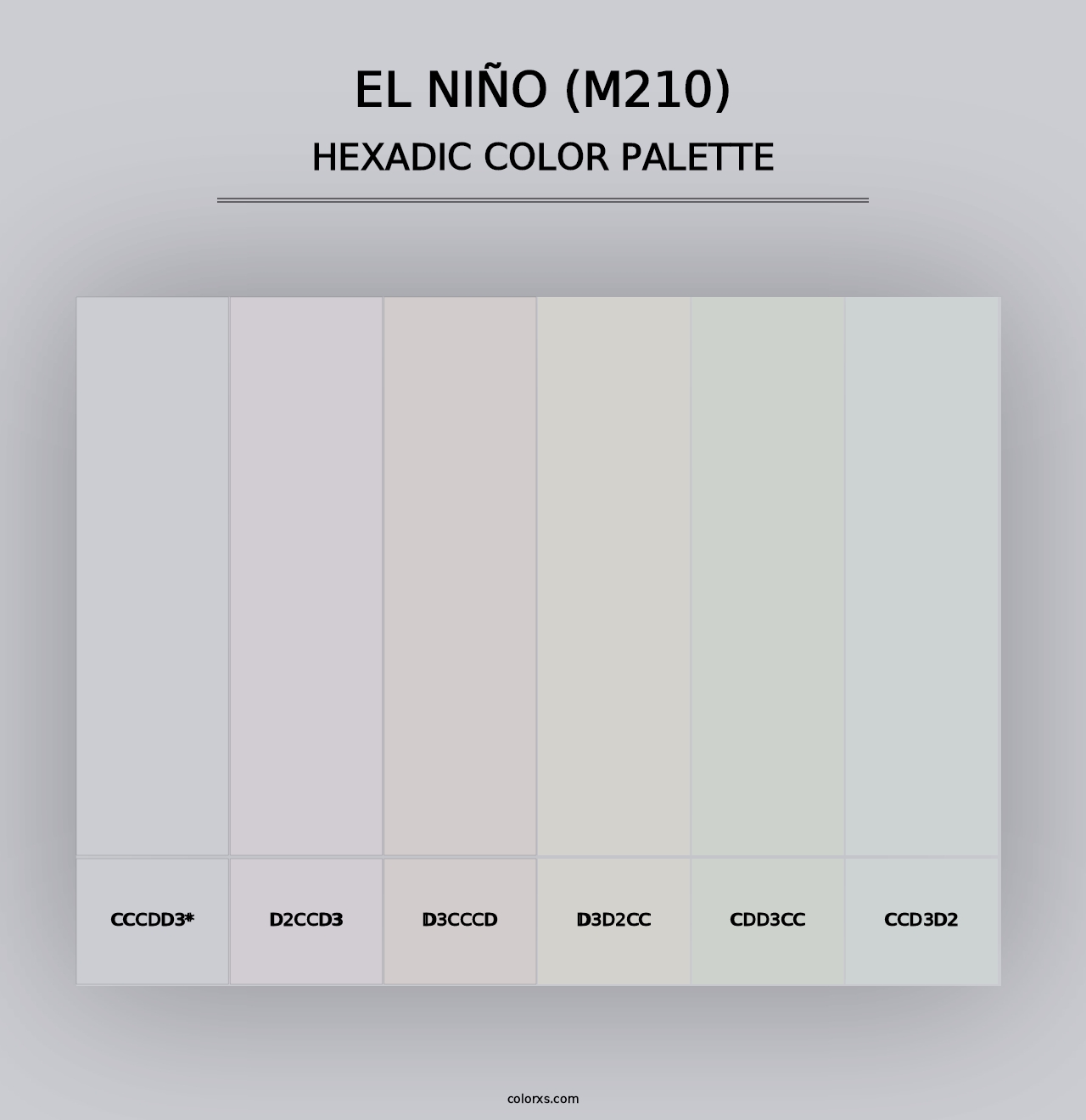 El Niño (M210) - Hexadic Color Palette