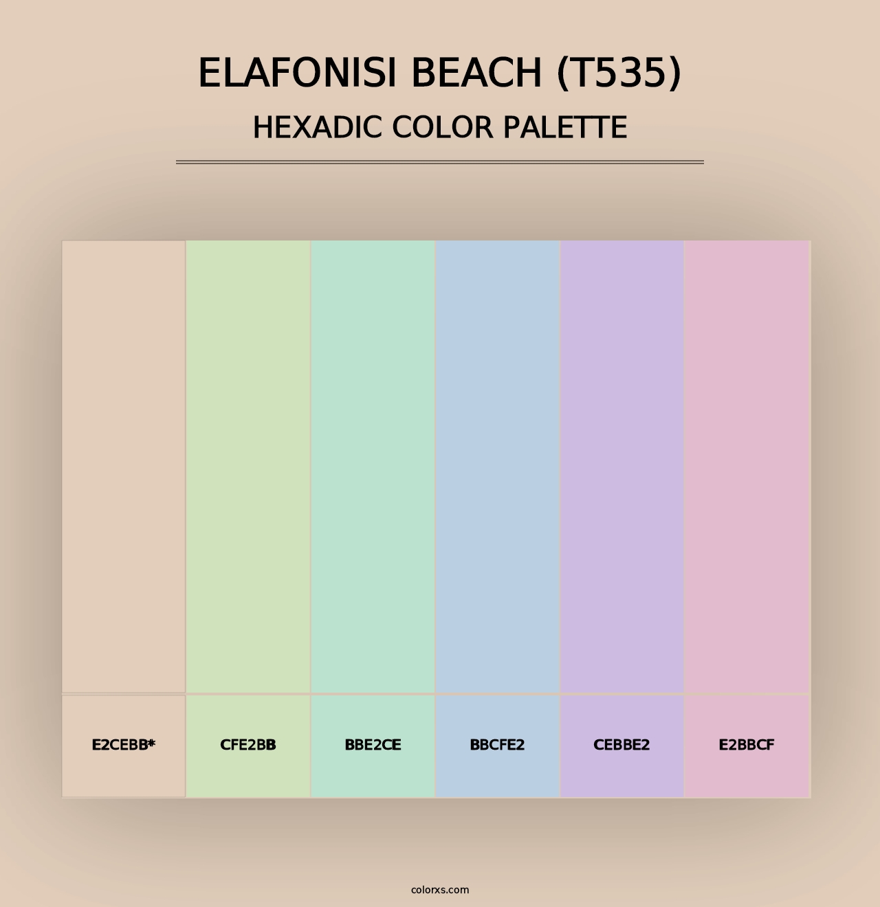 Elafonisi Beach (T535) - Hexadic Color Palette