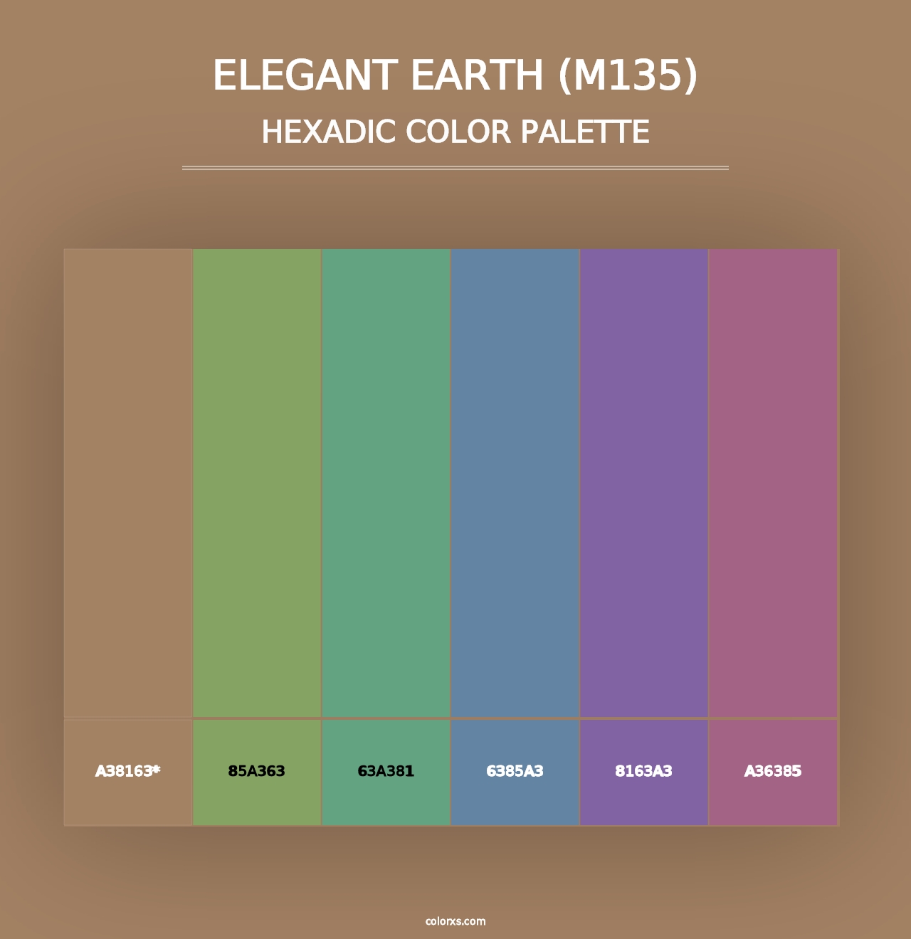 Elegant Earth (M135) - Hexadic Color Palette