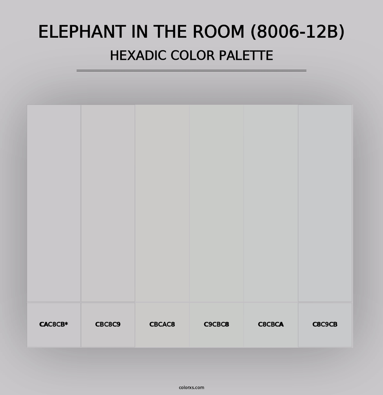 Elephant in the Room (8006-12B) - Hexadic Color Palette