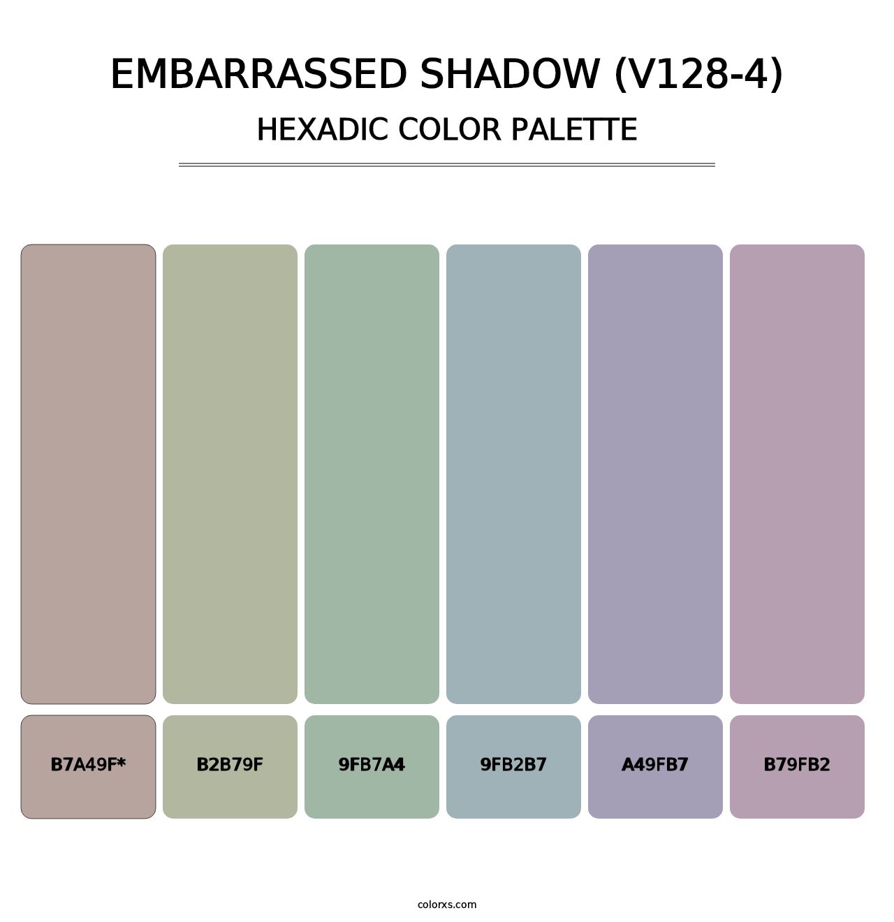 Embarrassed Shadow (V128-4) - Hexadic Color Palette