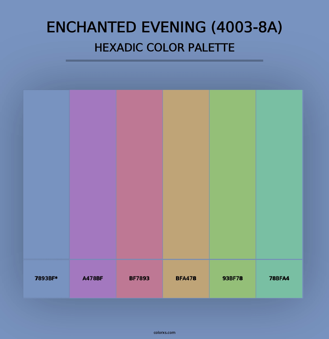 Enchanted Evening (4003-8A) - Hexadic Color Palette