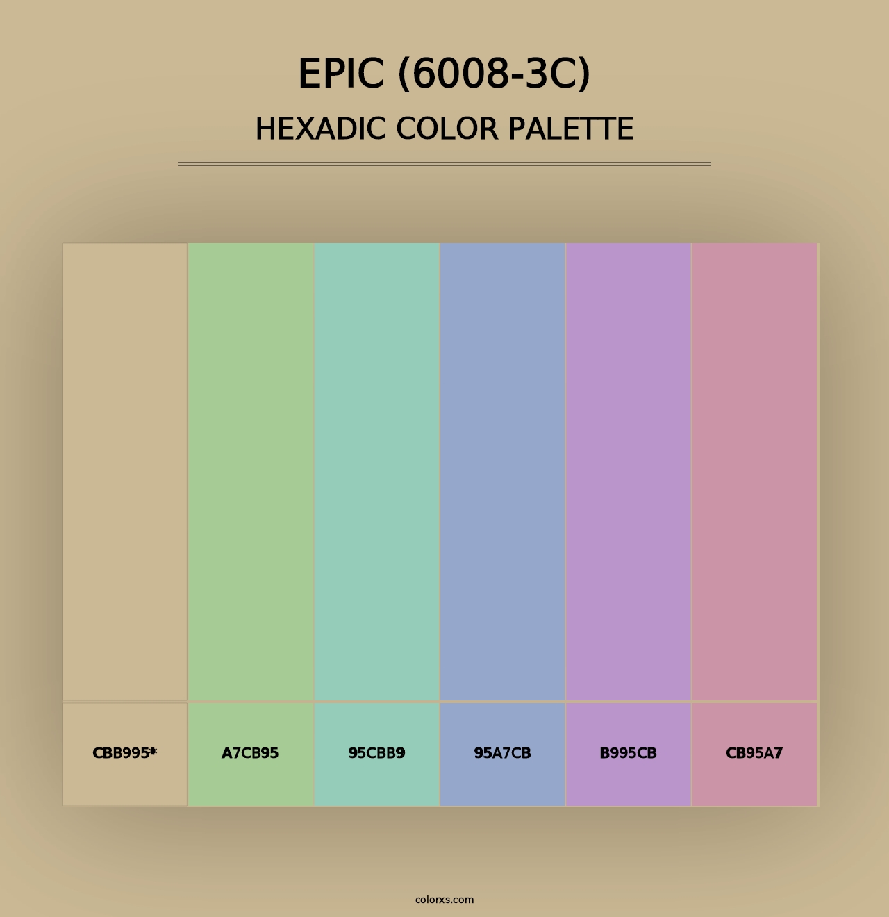 Epic (6008-3C) - Hexadic Color Palette