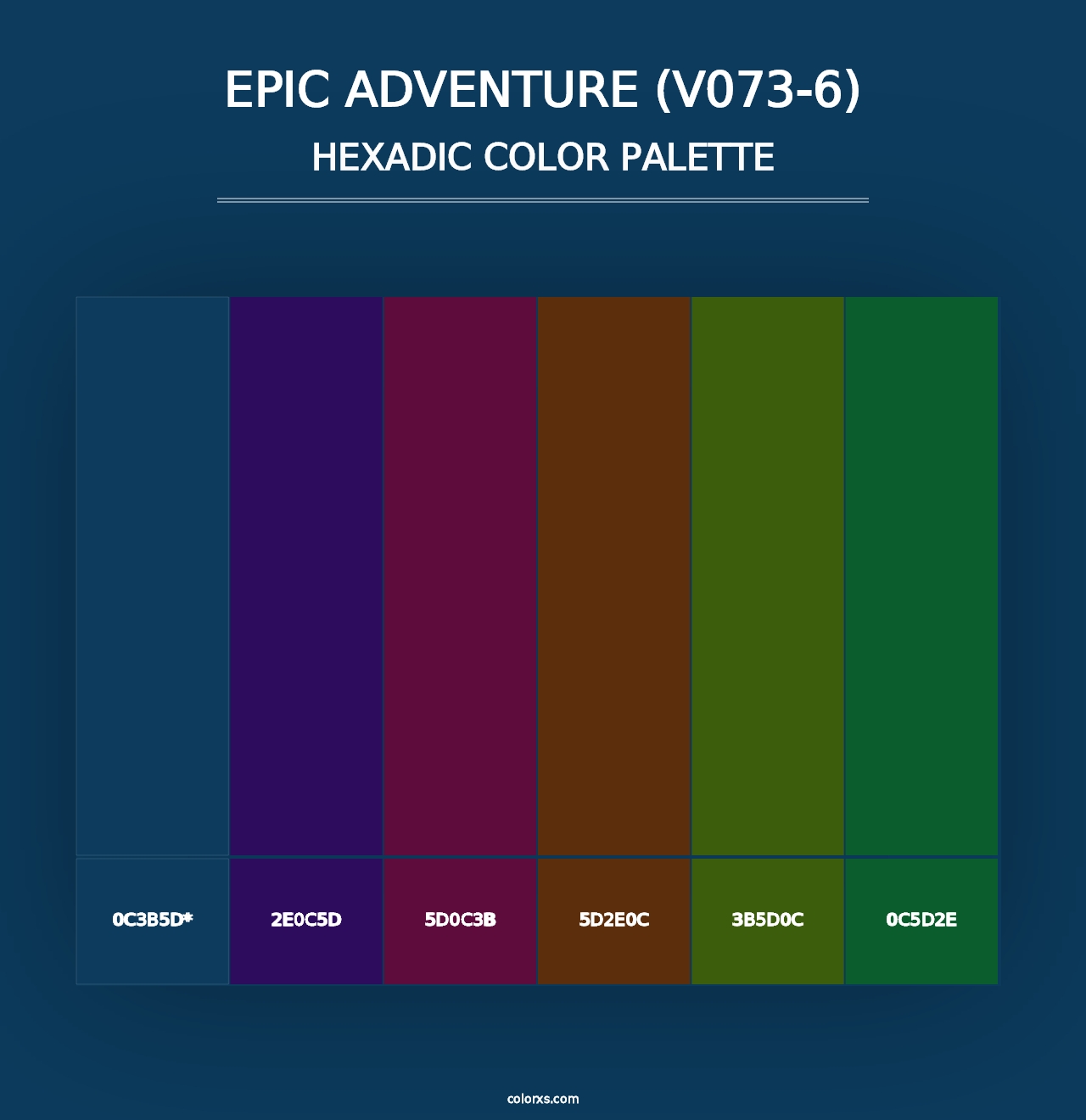 Epic Adventure (V073-6) - Hexadic Color Palette