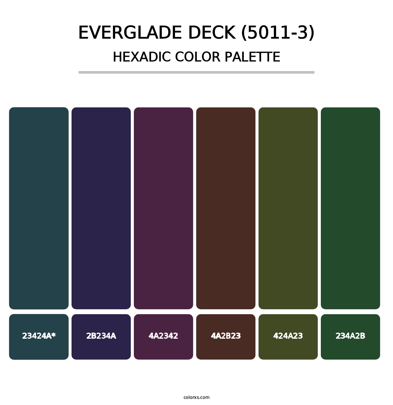 Everglade Deck (5011-3) - Hexadic Color Palette