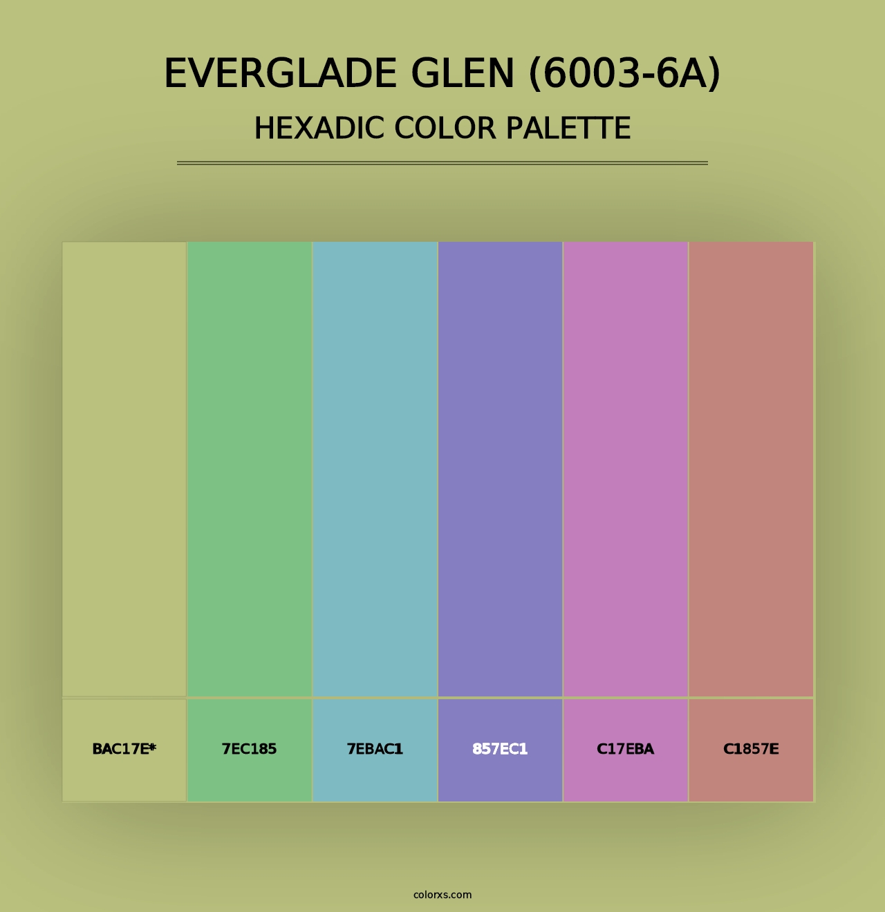 Everglade Glen (6003-6A) - Hexadic Color Palette