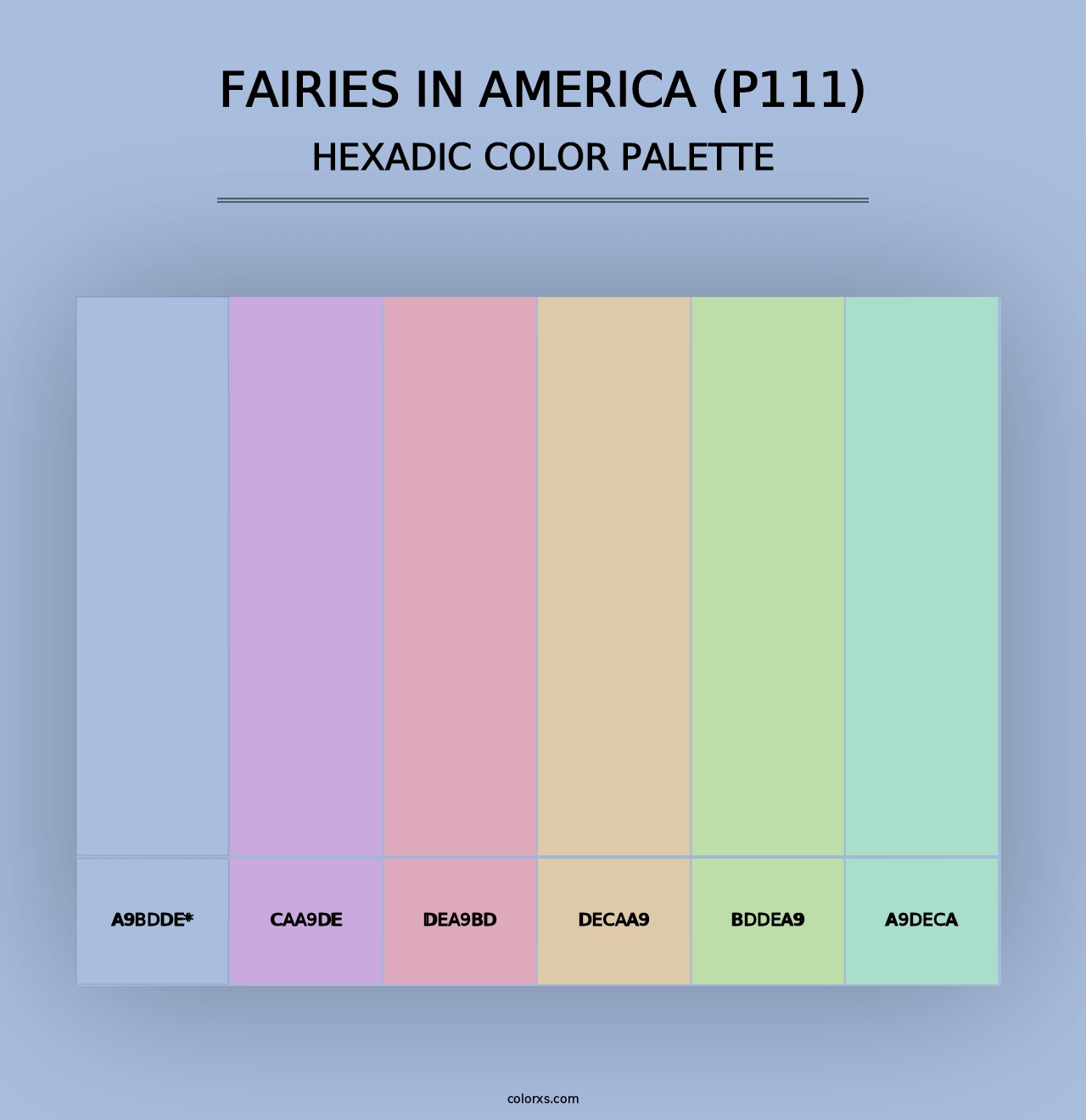 Fairies in America (P111) - Hexadic Color Palette