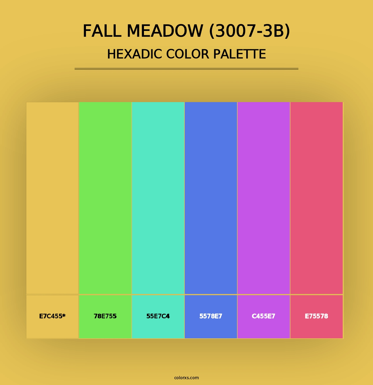 Fall Meadow (3007-3B) - Hexadic Color Palette