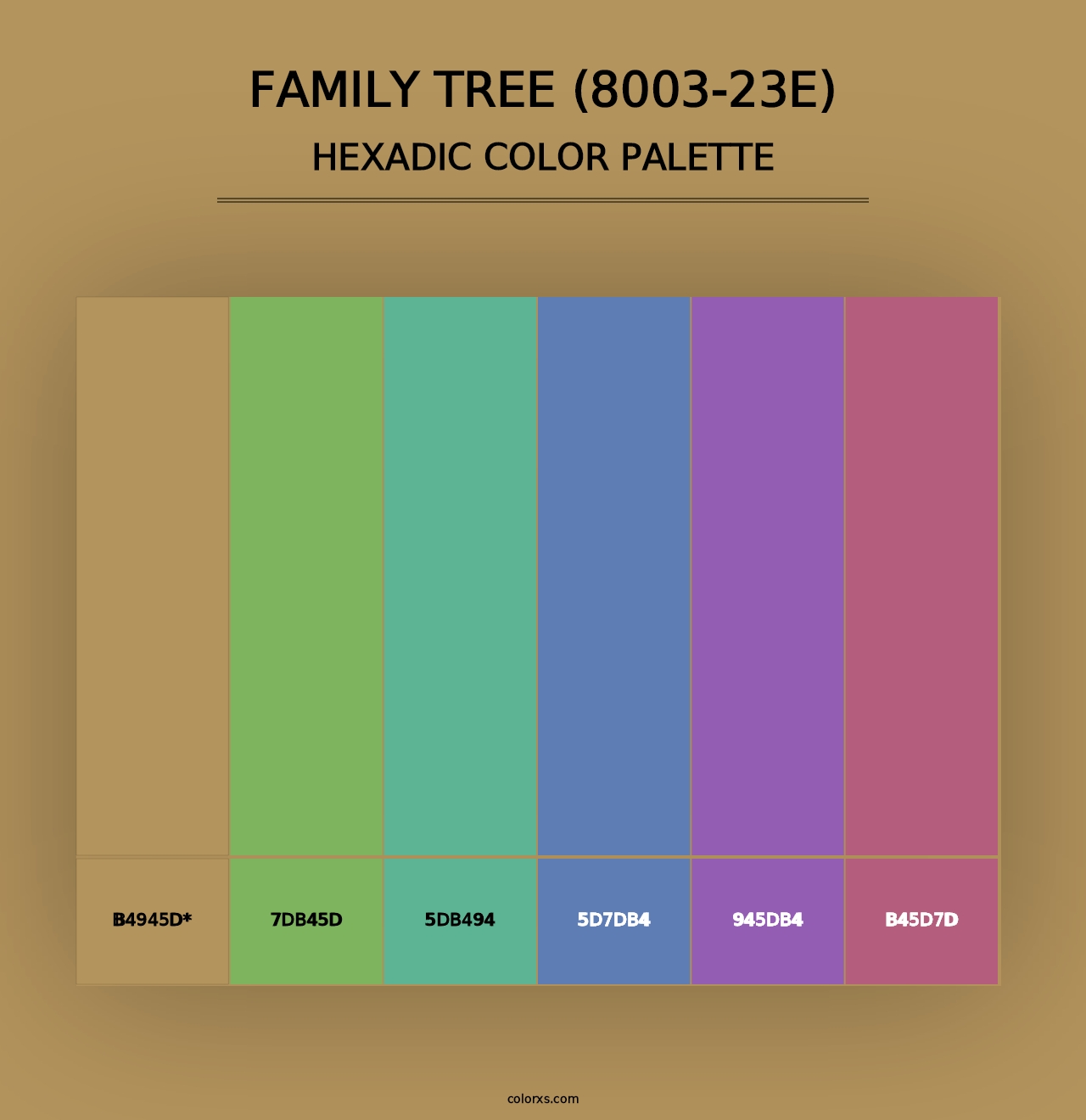 Family Tree (8003-23E) - Hexadic Color Palette