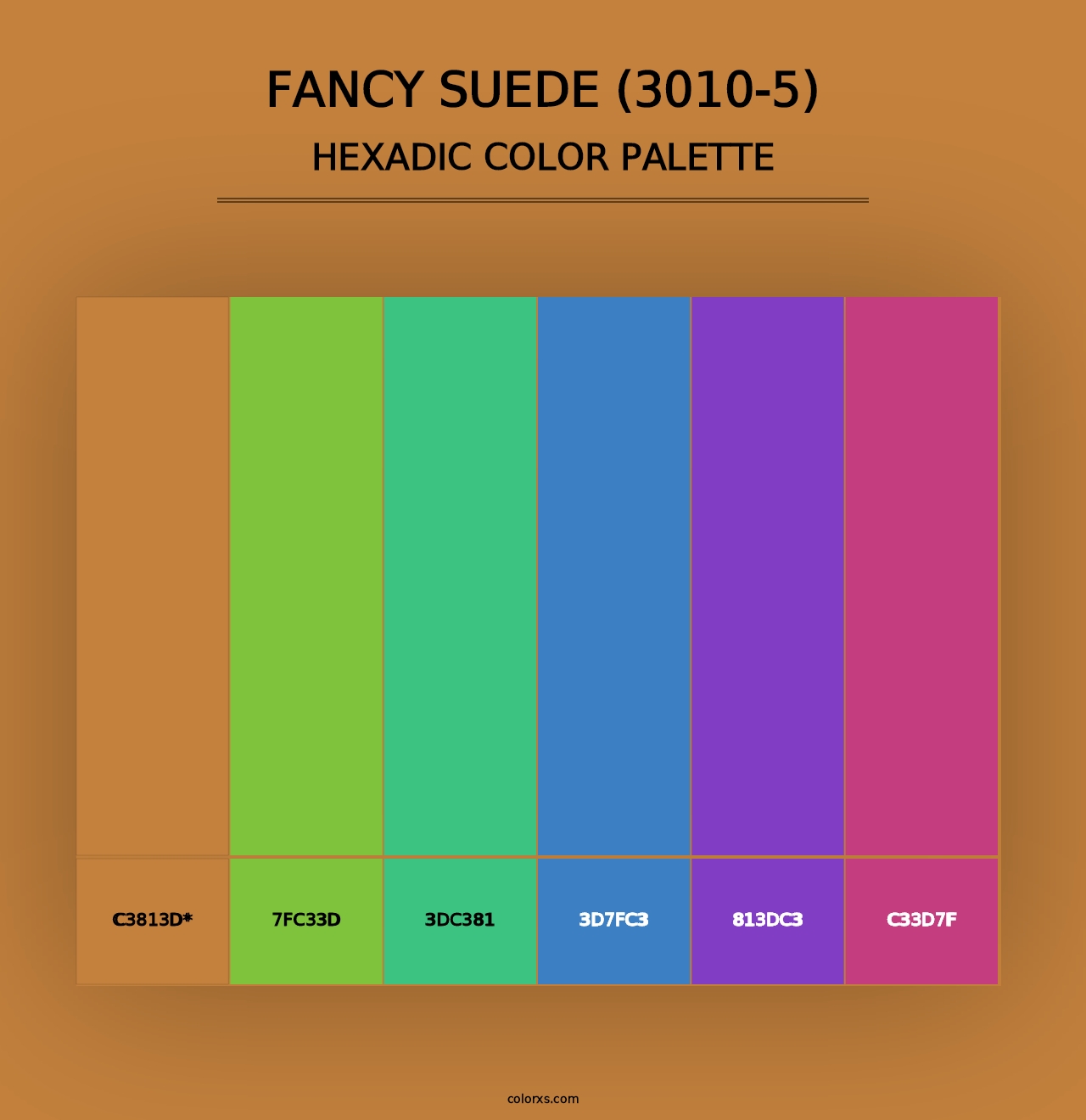 Fancy Suede (3010-5) - Hexadic Color Palette